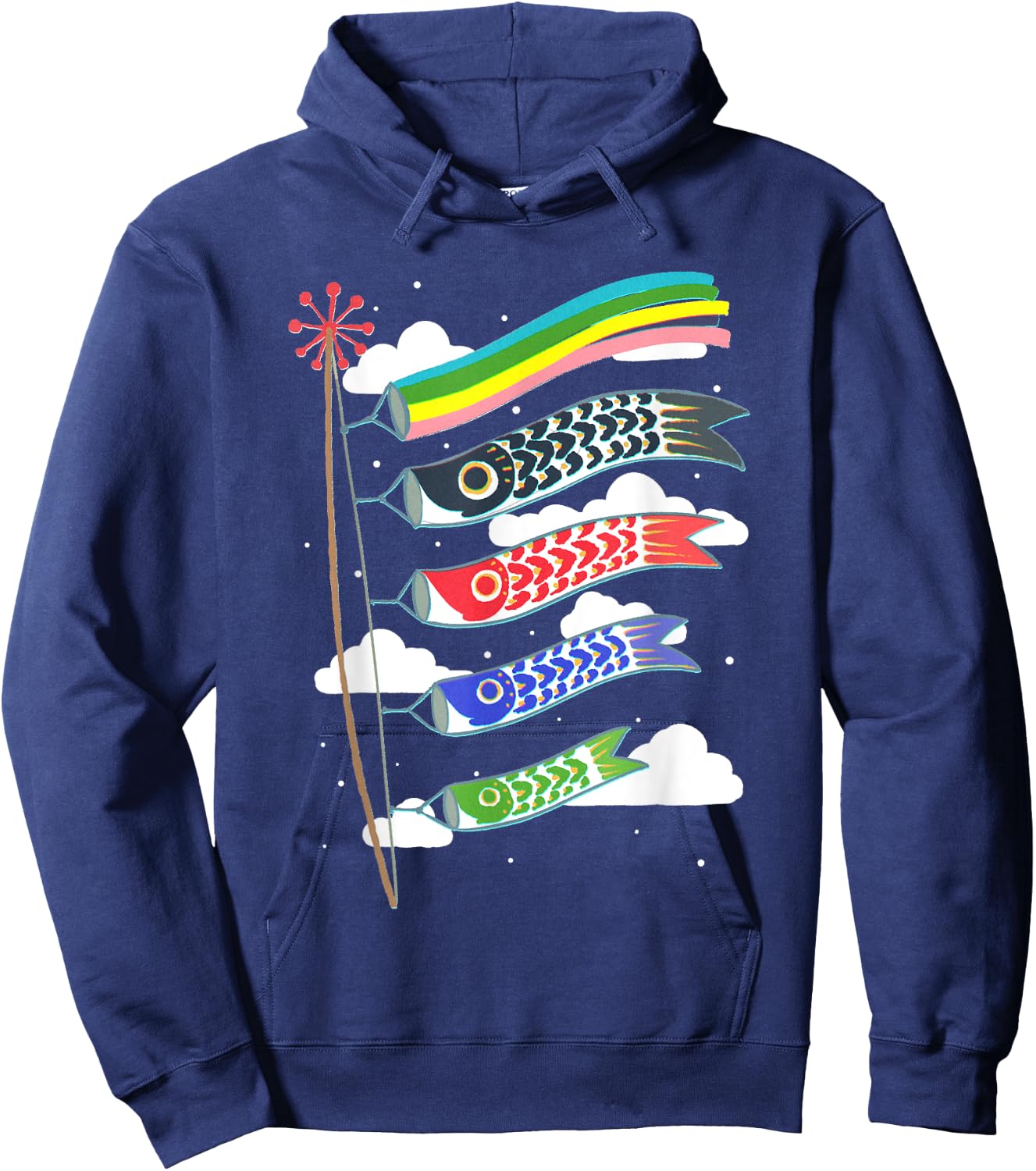 Koinobori, japanese koi kite Hoodie - Hoodie | Navy