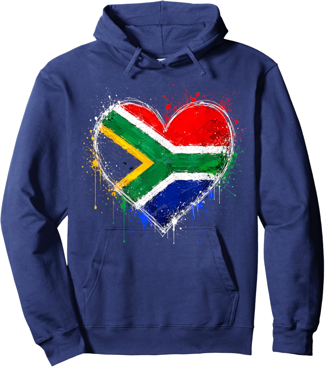 Drapeau Afrique du Sud Coeur Hoodie - Hoodie | Navy