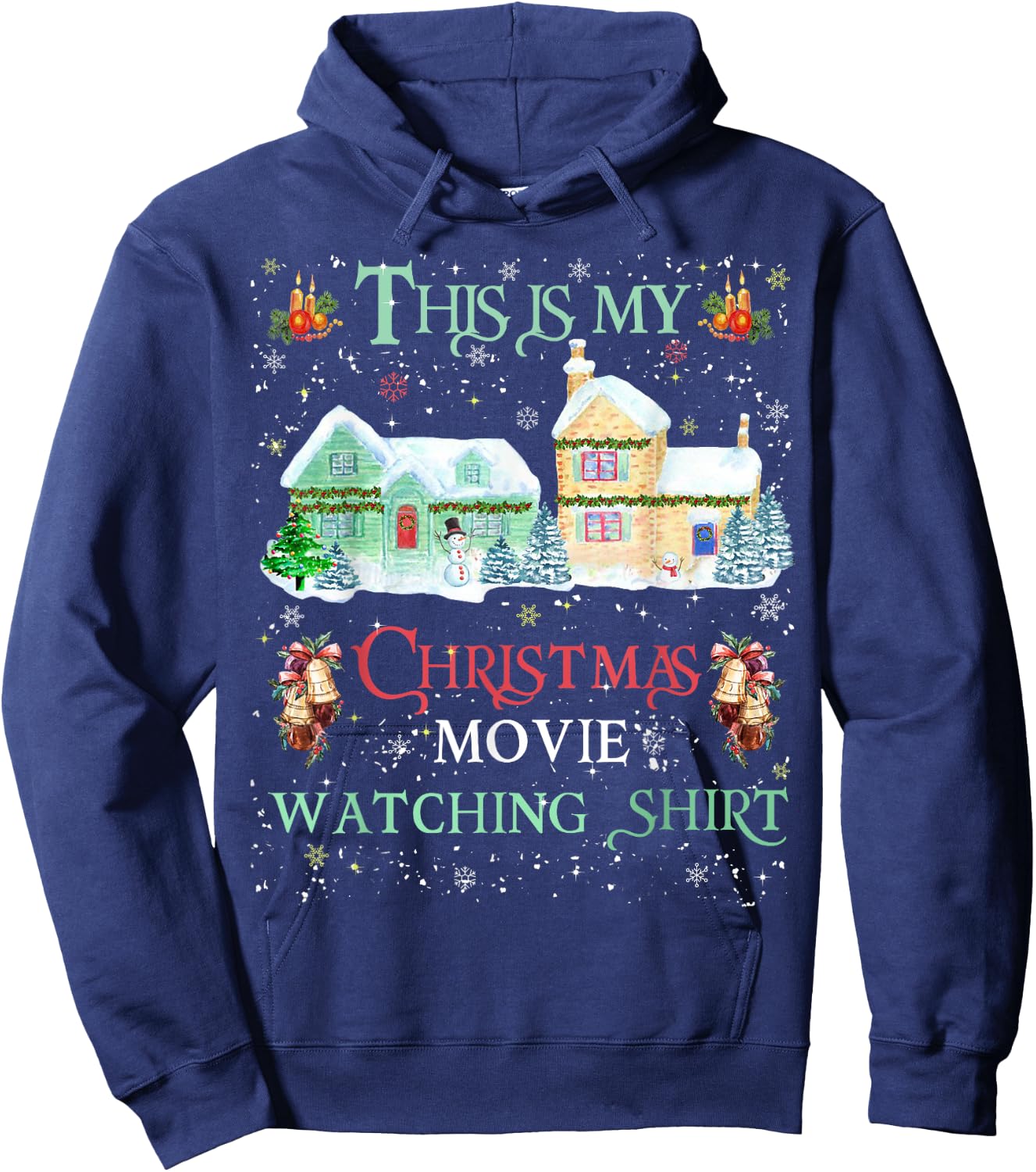Christmas Movie Watching Shirt Family Matching Xmas Hoodie - Hoodie | Navy