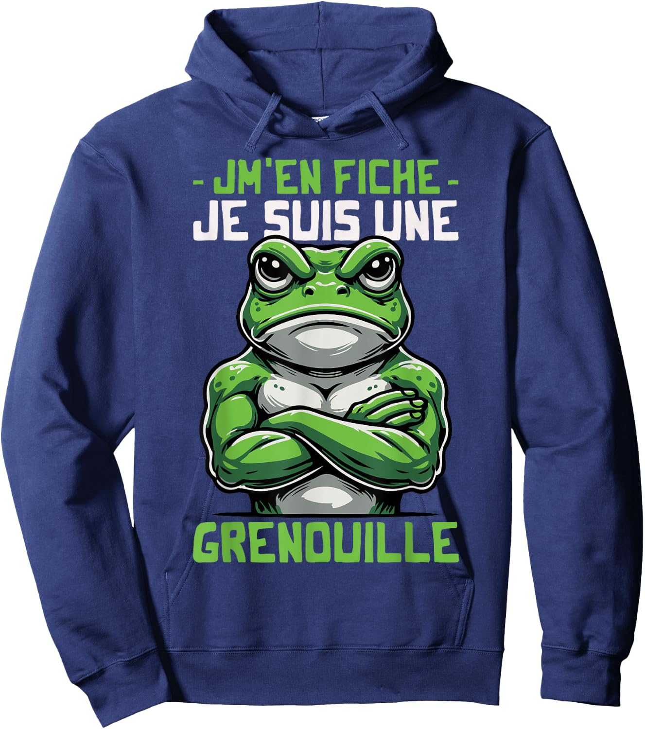 I am a Frog Funny Funny Frog Design , Black, S Hoodie - Hoodie | Navy