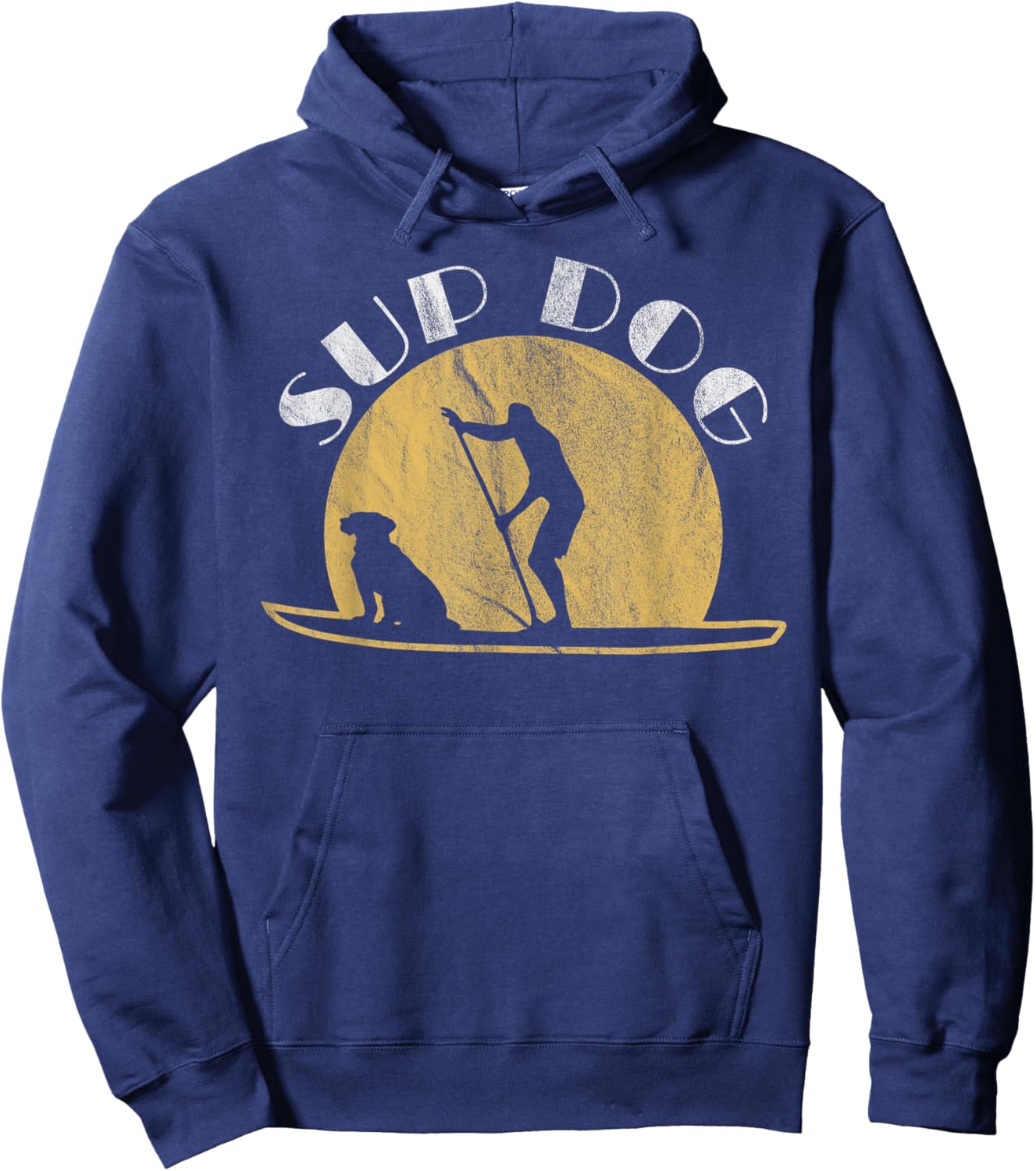 SUP Dog Funny SUPing For Surfing Dogs Women Girls Kids Hoodie - Hoodie | Navy