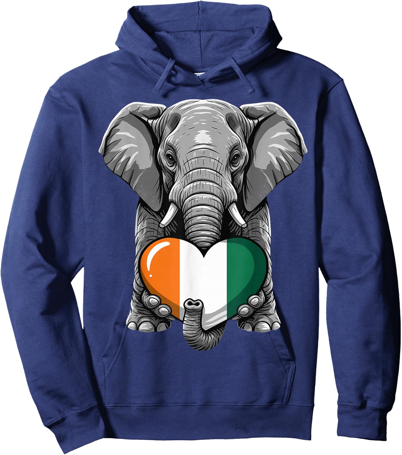 Ivory Coast Elephant Flag Cote D'Ivoire Ivorian Roots Hoodie - Hoodie | Navy