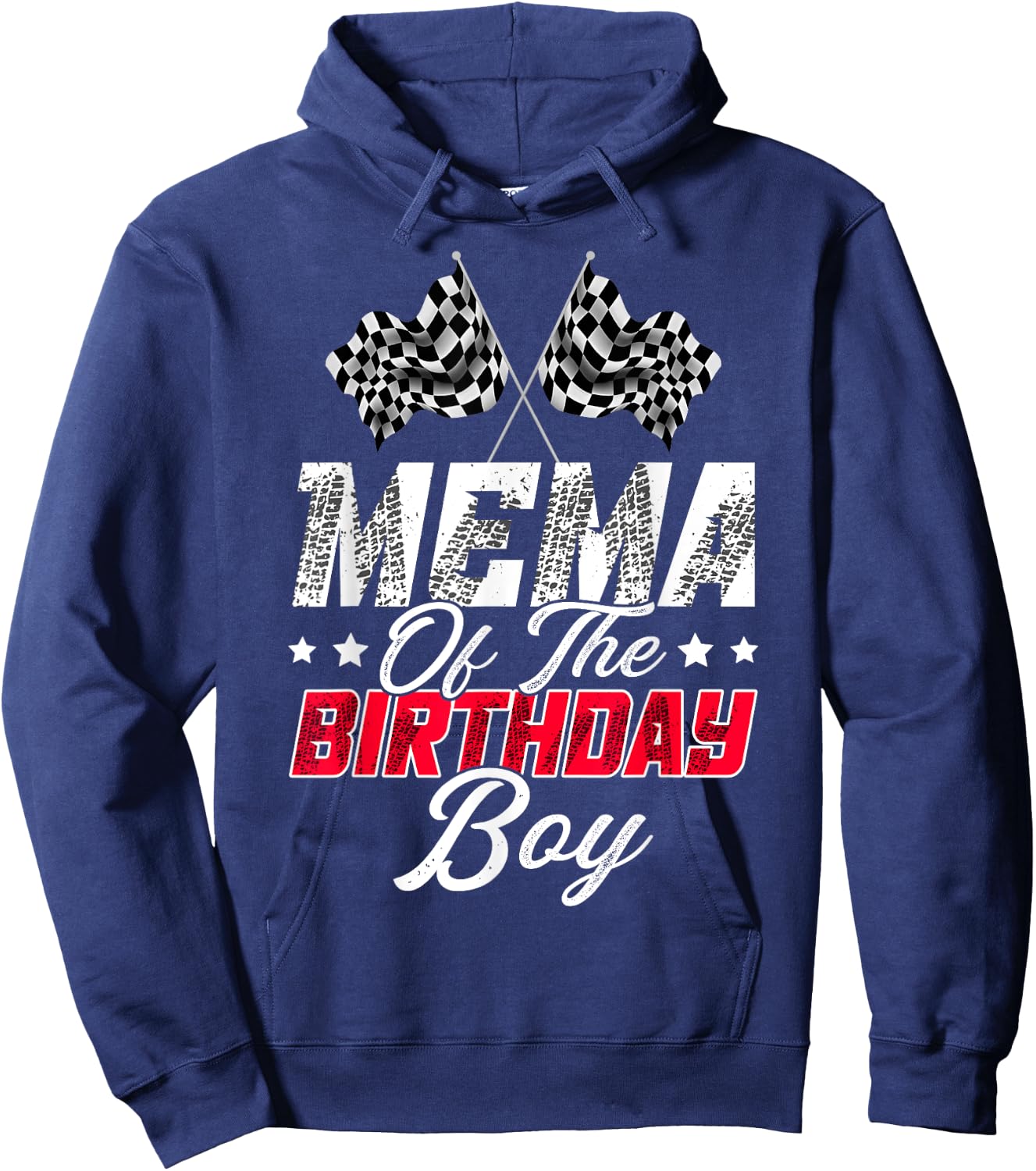 Race Car Mema Of The Birthday Boy Racing Family Pit Crew Hoodie - Hoodie | Navy