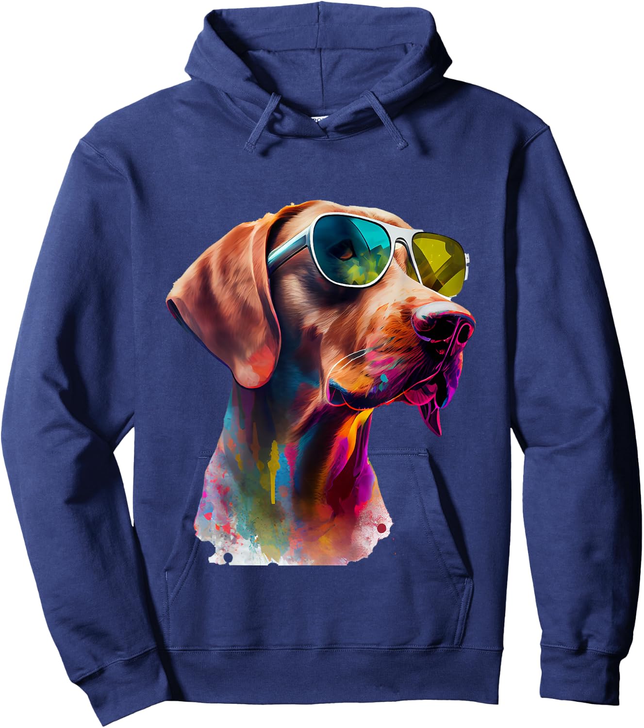 Viszla with Sunglasses Hoodie - Hoodie | Navy