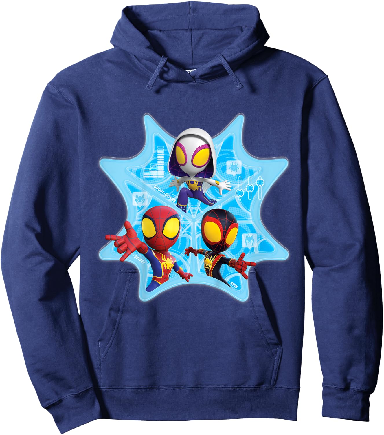 Kids Marvel Spidey and His Amazing Friends Web-Spinners Tech Web , Black, 2 Hoodie - Hoodie | Navy