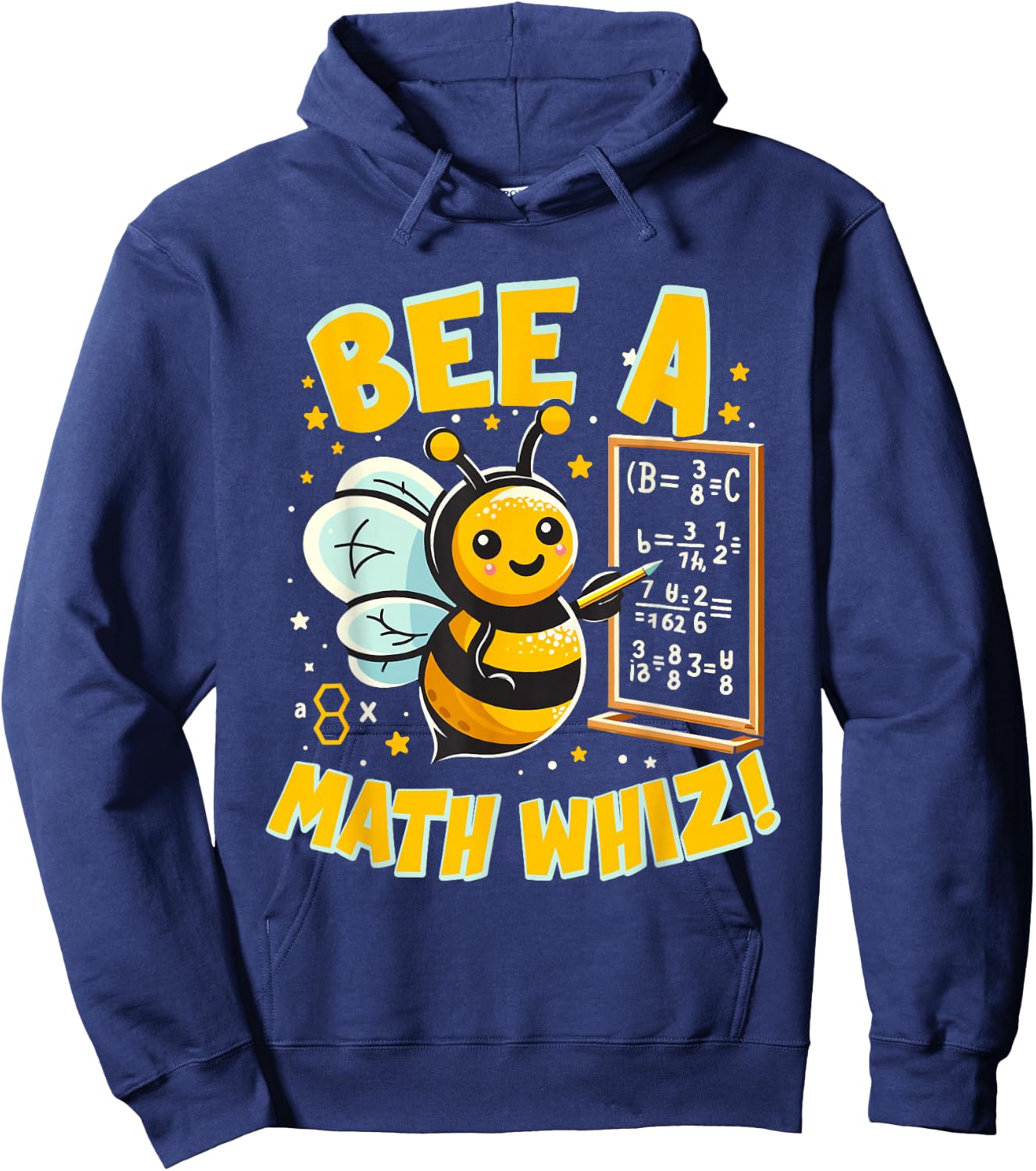 Bee a Math Whiz! Educational Bee Math Hoodie - Hoodie | Navy