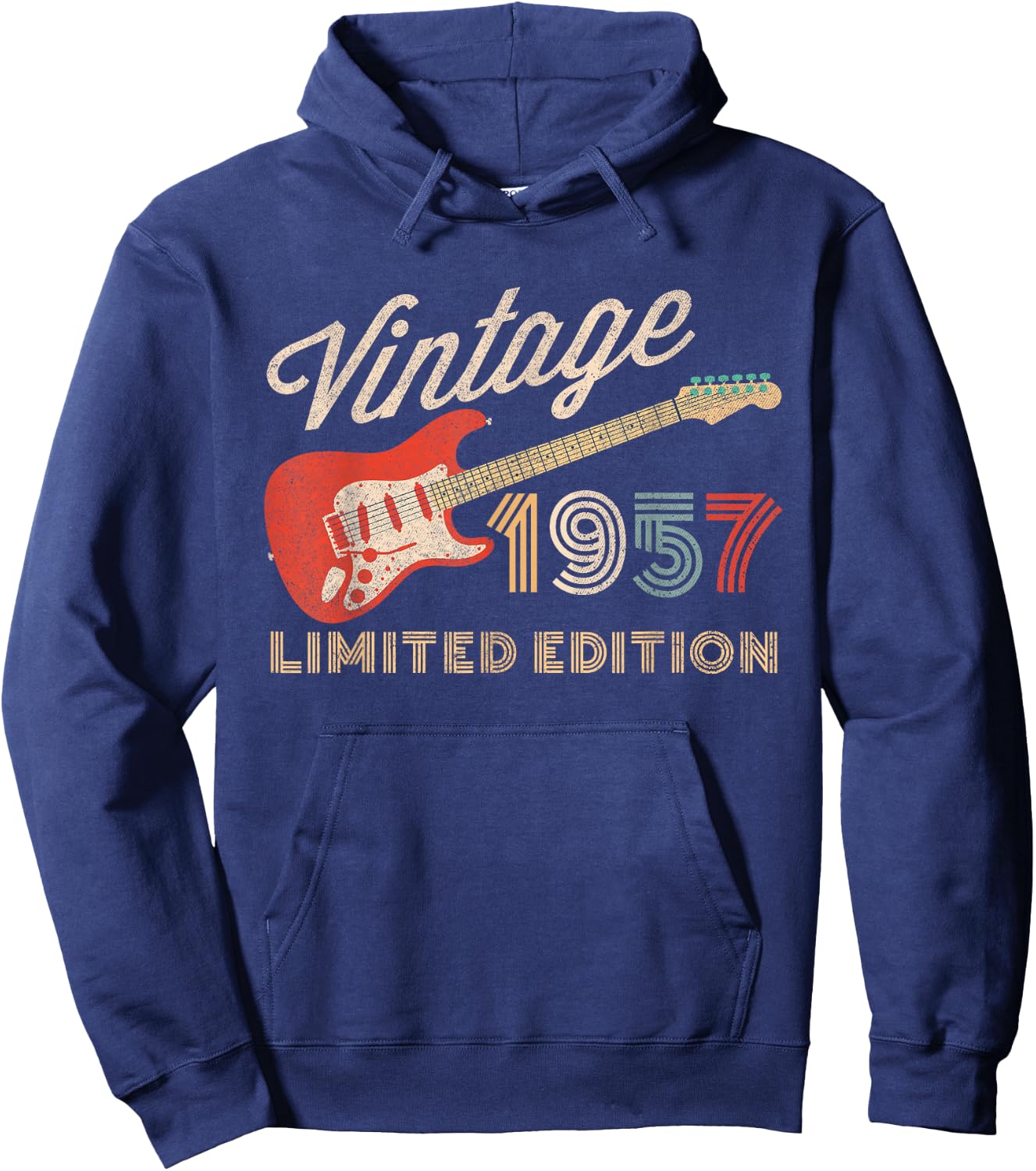 Vintage 1957 Limited Edition Gitarre Geburtsjahr Geburtstag Hoodie - Hoodie | Navy