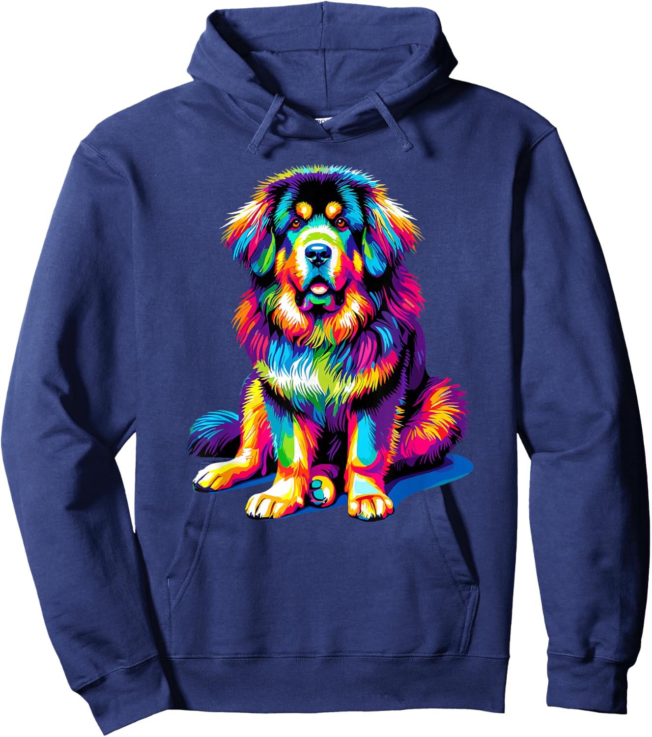 Colorful Tibetan Mastiff Hoodie - Hoodie | Navy
