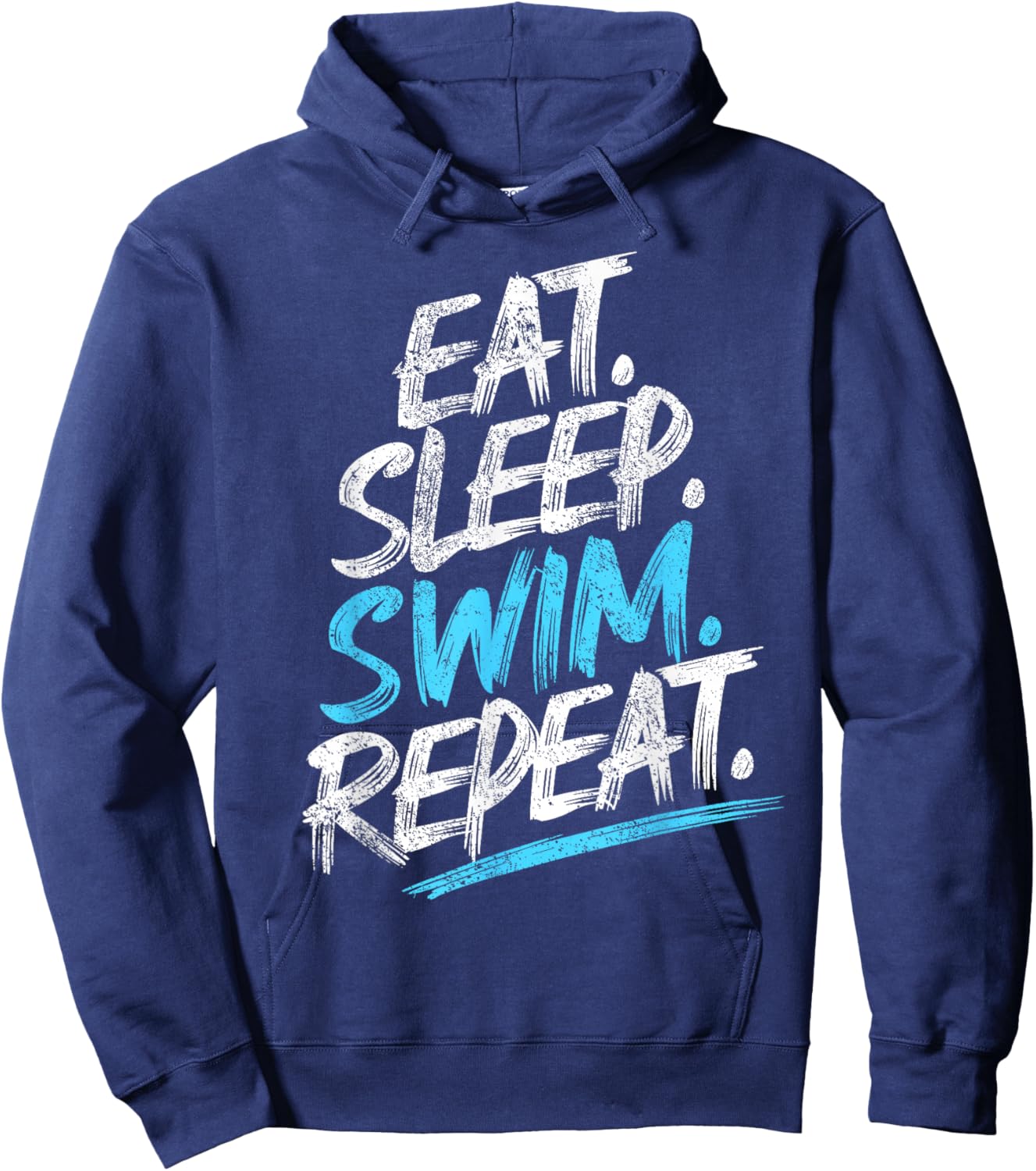 Eat Sleep Swim Repeat Swimming Hoodie - Hoodie | Navy