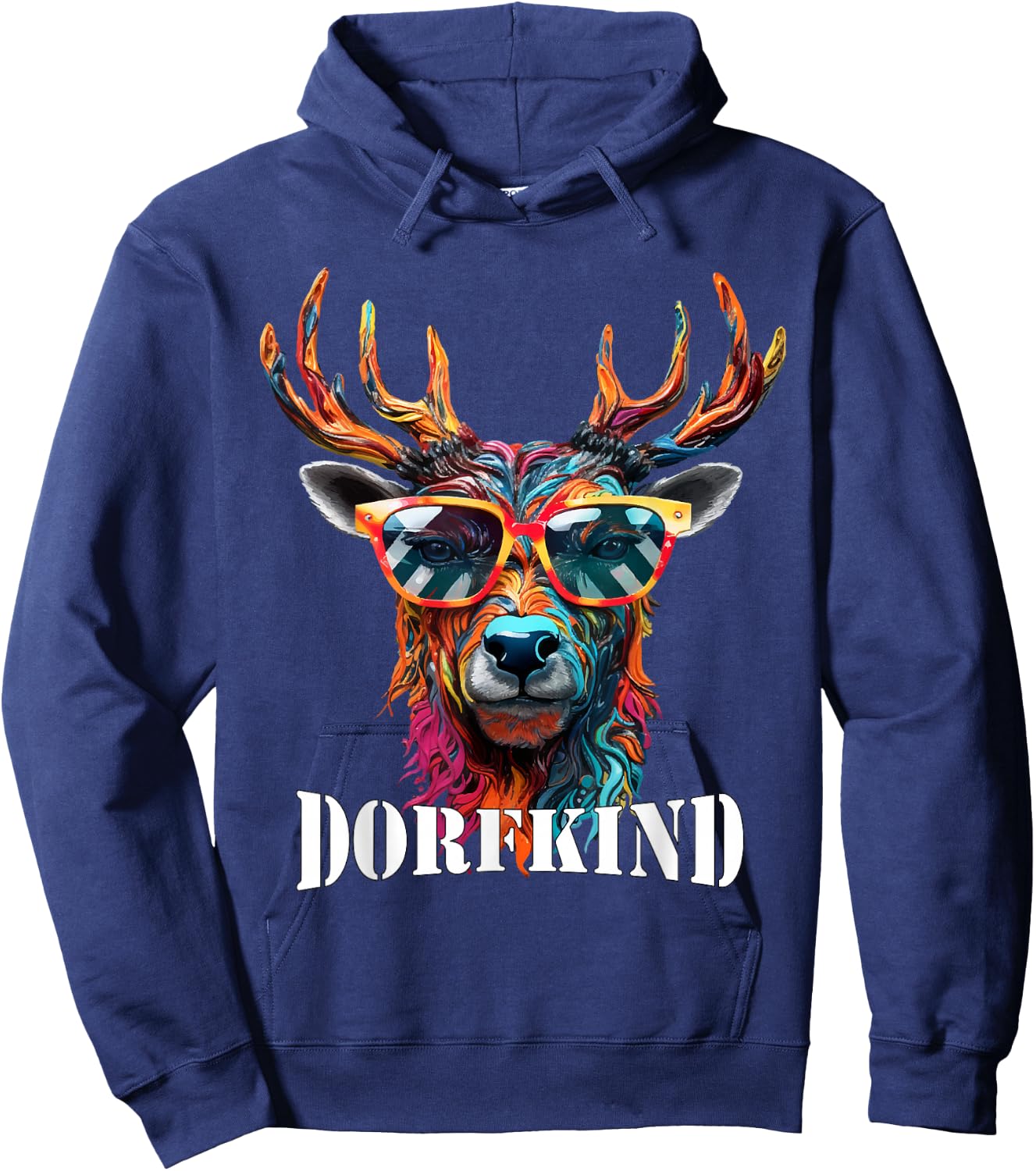 Dorfkind Deer Farmers & Farmer Gift Village Child , black Hoodie - Hoodie | Navy
