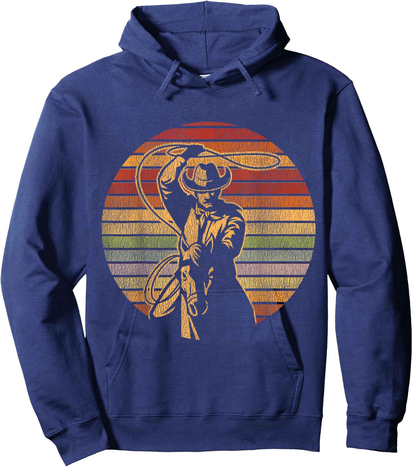 Retro Cowboy Hoodie - Hoodie | Navy