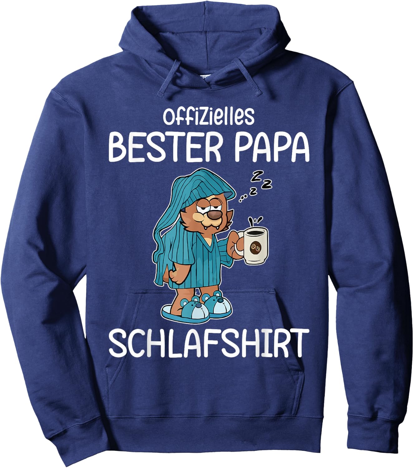 Funny Sleep Shirt Papa Official Best Dad Sleep , black Hoodie - Hoodie | Navy