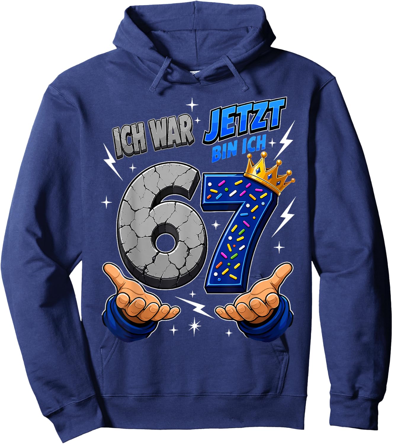 Ich War 6 Jetzt Bin Ich 7 Lustiges 7 Geburtstag 67 Kinder Hoodie - Hoodie | Navy