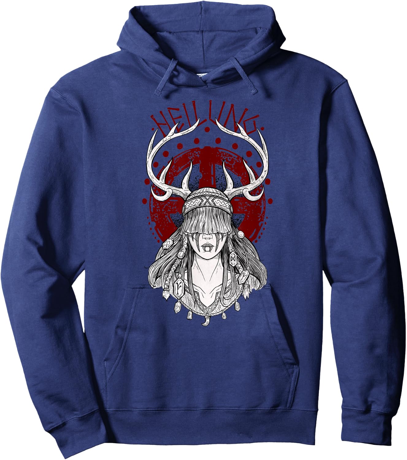 Nordic Shirt Shaman Girl Heilung , Black, S Hoodie - Hoodie | Navy