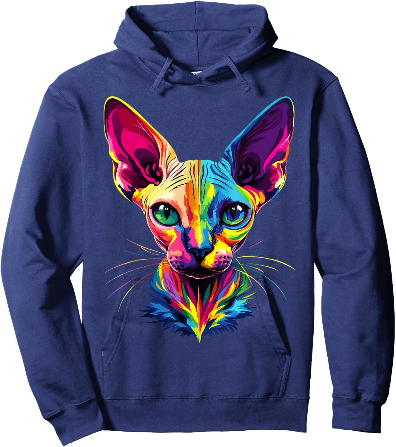 Sphynx Cat Sphynx Cat Canadian Cat Sweet Cats Sphynx , Black, S Hoodie - Hoodie | Navy