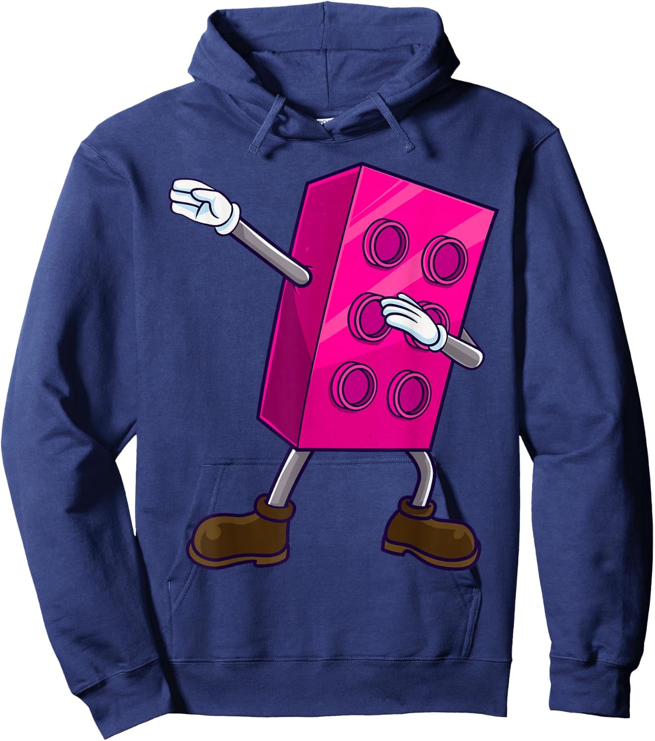 Dabbing Building Blocks Brick Dance Master Builder Kids Hoodie - Hoodie | Navy