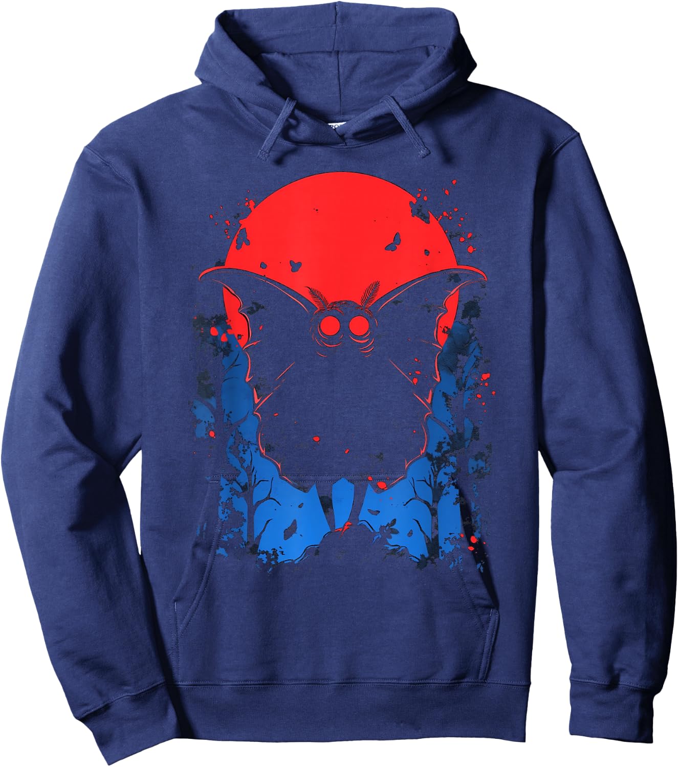 Cute Mothman Cryptid West Virginia Cryptozoology Cryptidcore , black Hoodie - Hoodie | Navy