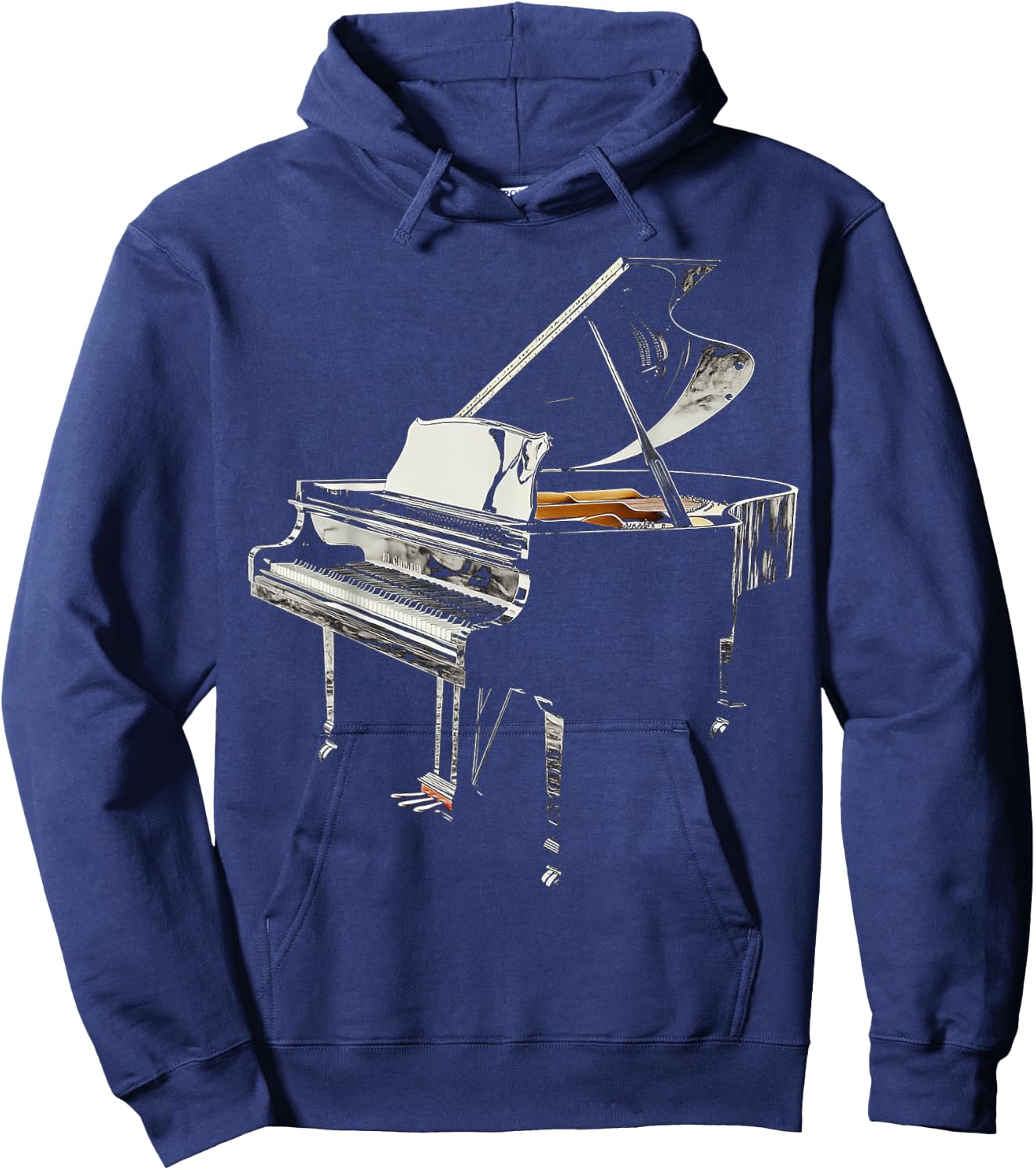 Grand Piano Music Instrument Motif Illustration Grand Piano Hoodie - Hoodie | Navy