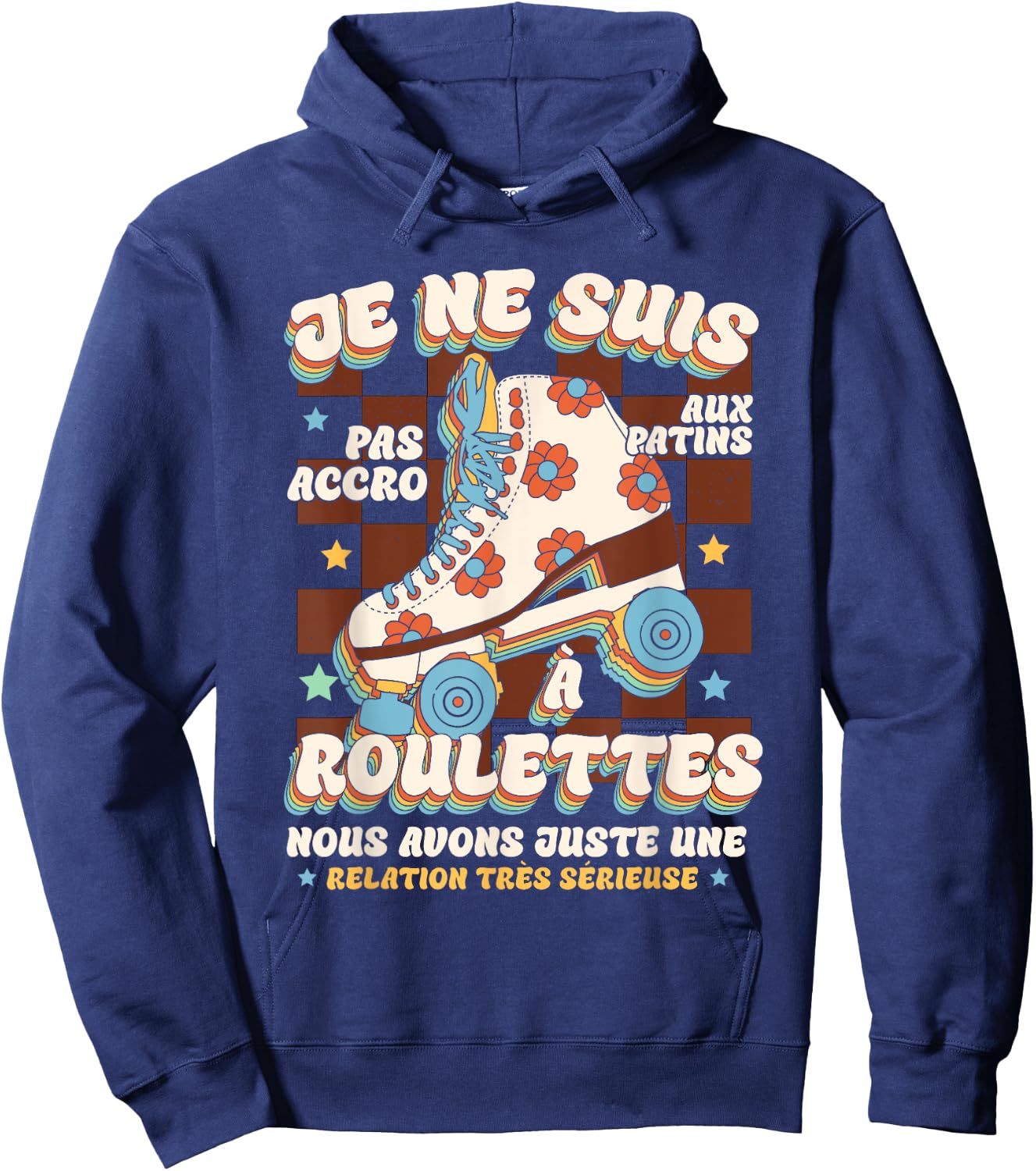 Skater Roller Skates Roller Skate Skating , Black, S Hoodie - Hoodie | Navy