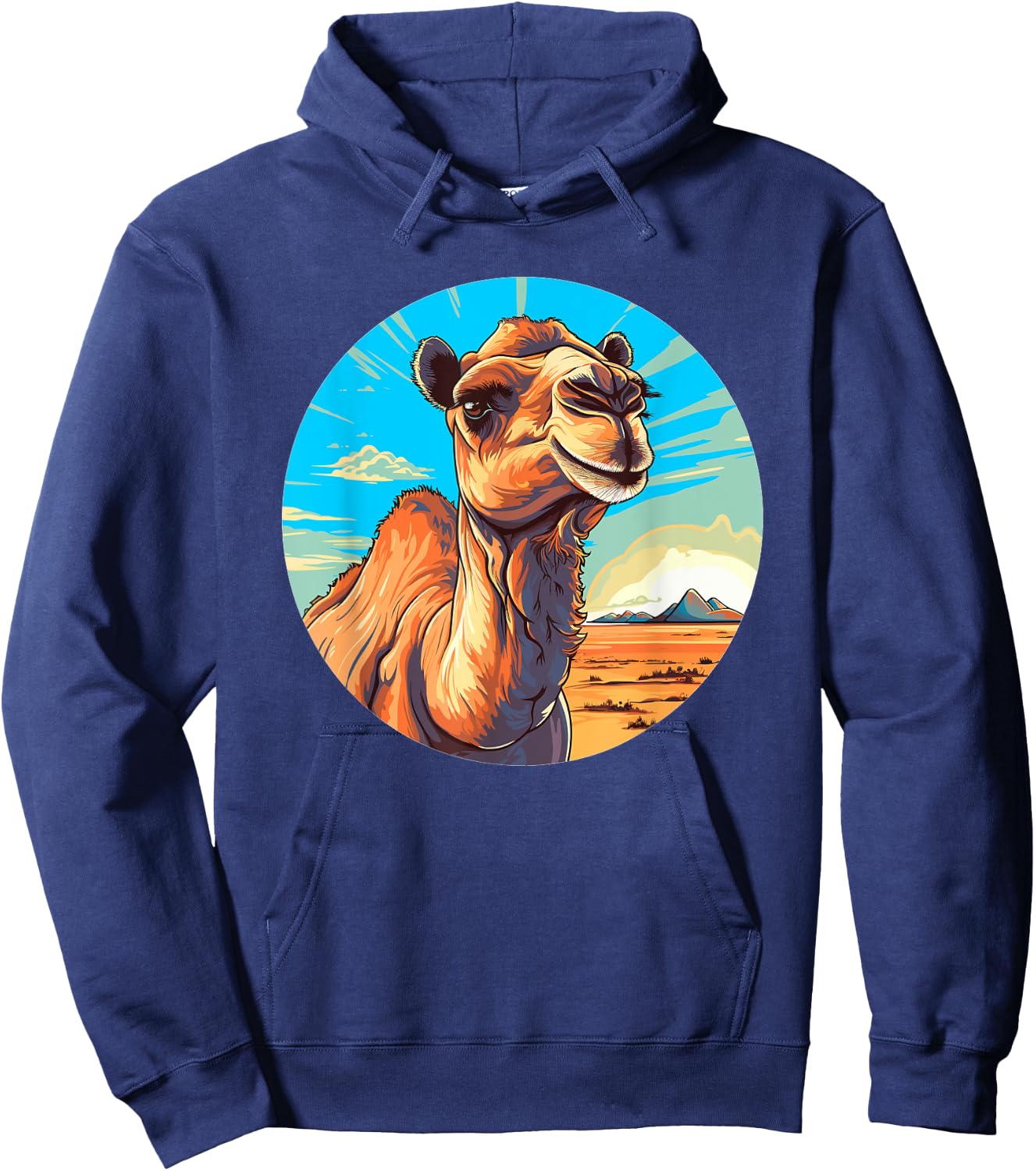 Beautiful camel in the desert landscape Hoodie - Hoodie | Navy