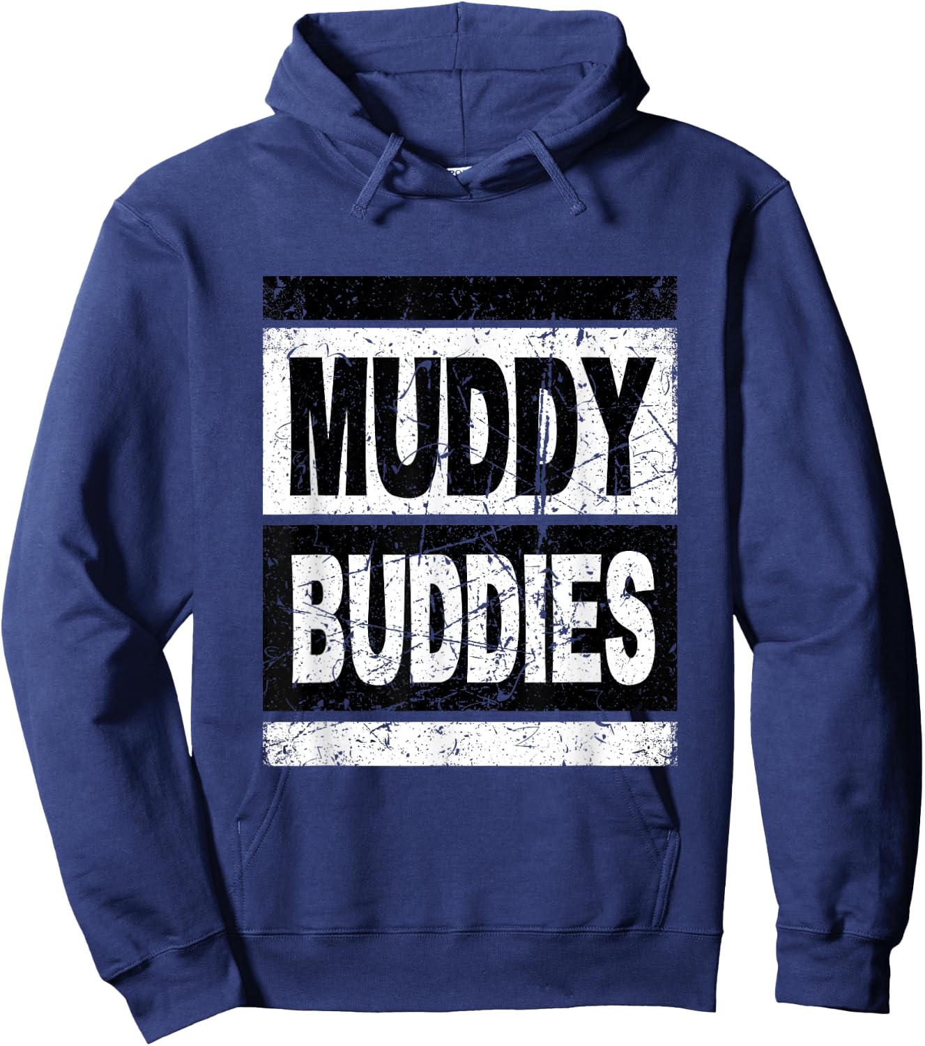 Retro Muddy Buddies Shirt Funny Mud Run Hoodie - Hoodie | Navy