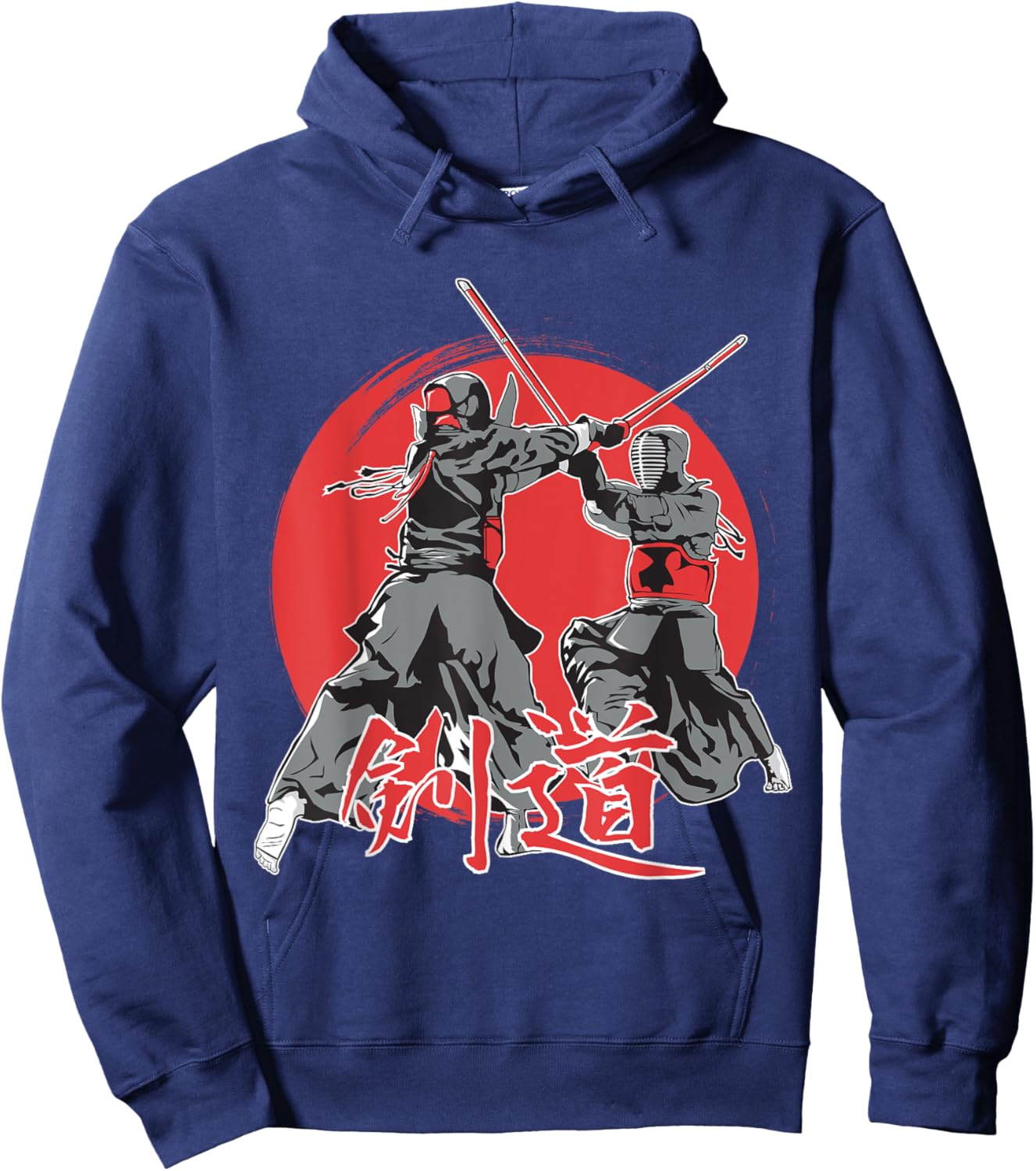 Japanese kendo Japan anime with sword Hoodie - Hoodie | Navy
