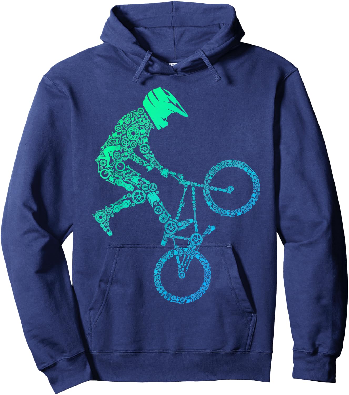 Boys BMX Bike Shirts | Bike Rider Gear BMX , black Hoodie - Hoodie | Navy