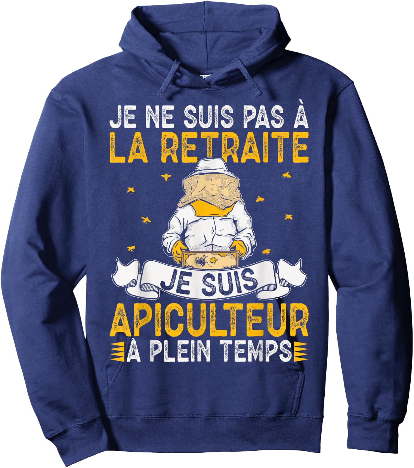 Funny Bee I Am Beekeeper Full Time Honey , Black, S Hoodie - Hoodie | Navy