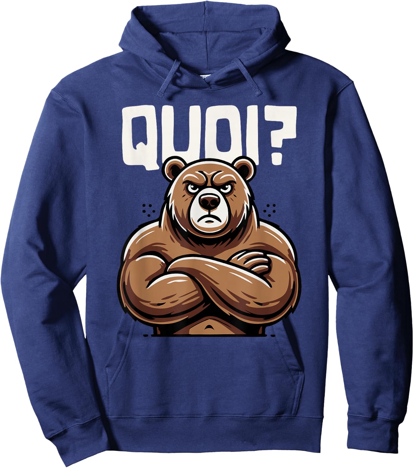 Funny Bear Woman Girl Boy Child What Bear Pattern , Black, S Hoodie - Hoodie | Navy