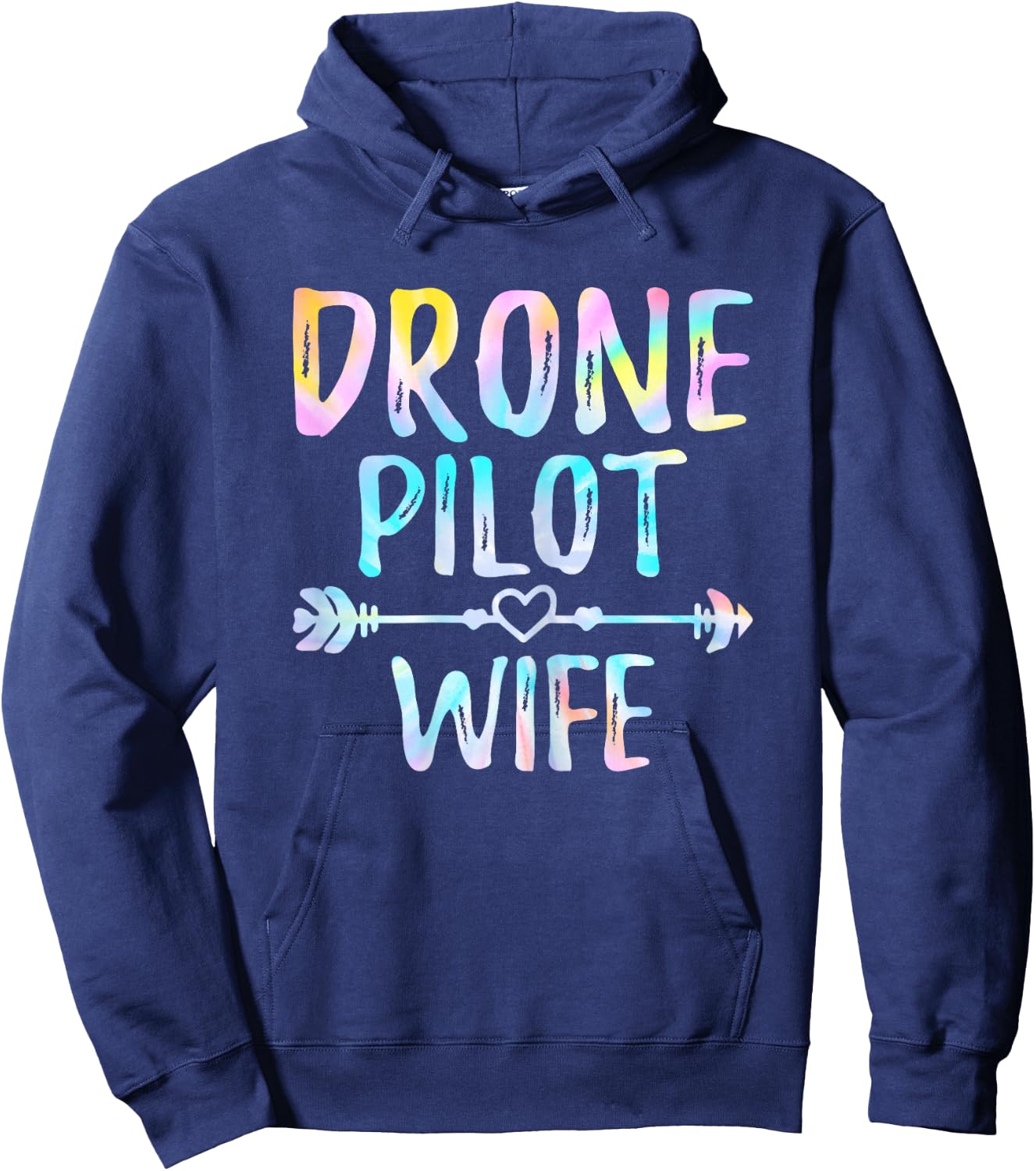 Drone Pilot Wife Drone Operator Wife Gifts FPV RC Quadcopter Hoodie - Hoodie | Navy