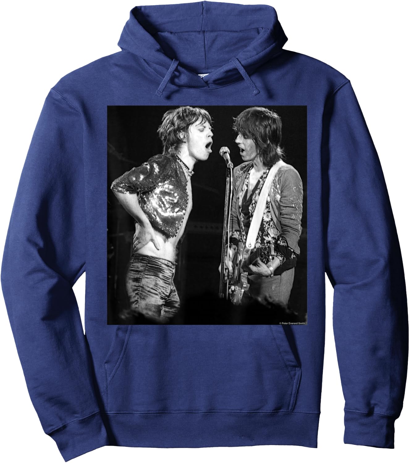 Mick Jagger Keith Richards Rolling Stones by Everard Smith Hoodie - Hoodie | Navy