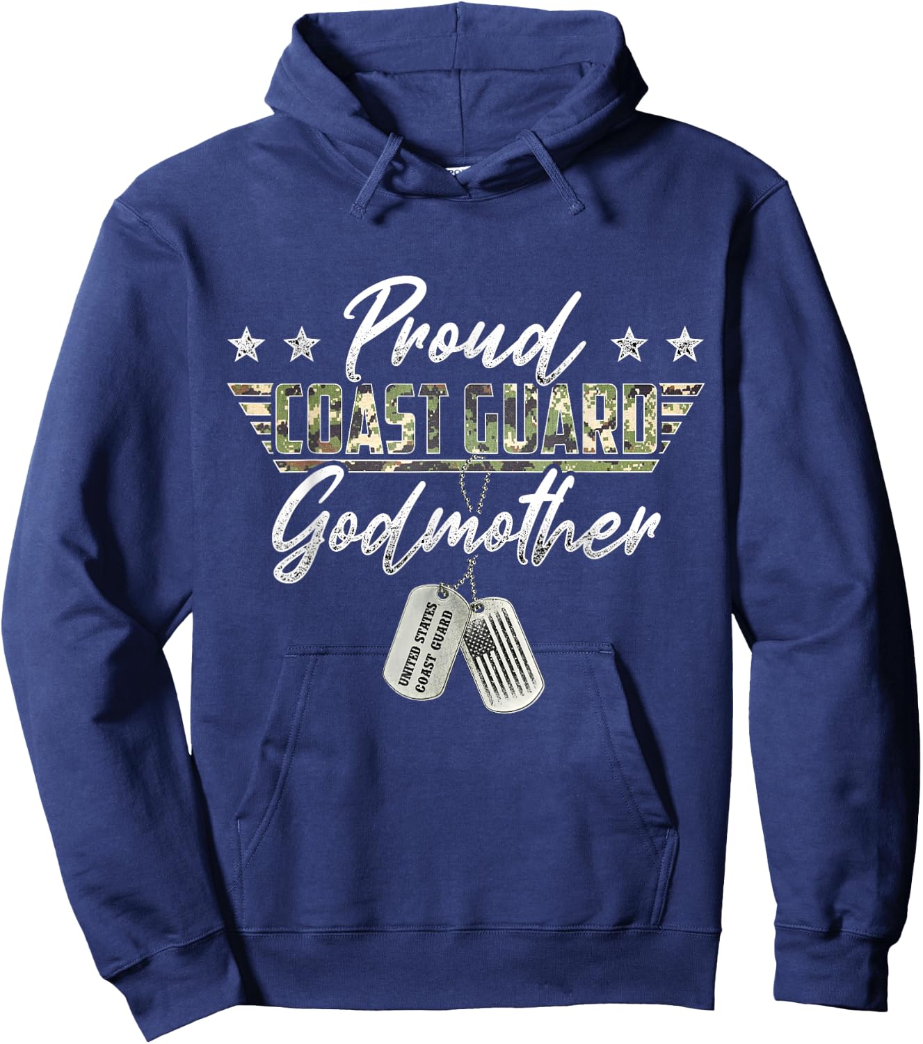 Proud Coast Guard Godmother American Military Gifts Hoodie - Hoodie | Navy