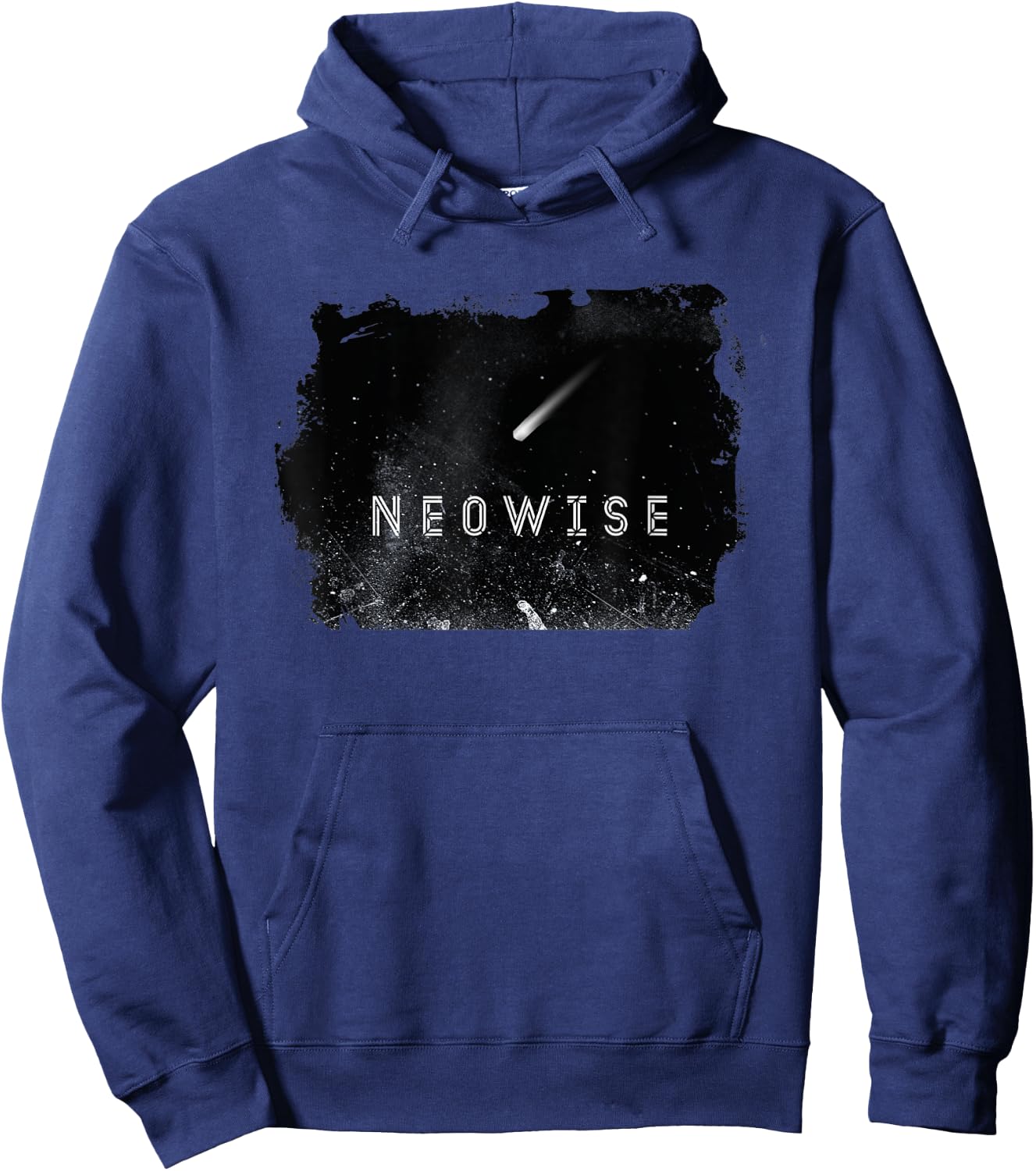 Commemorative Neowise Comet Design Grunge Distressed Hoodie - Hoodie | Navy
