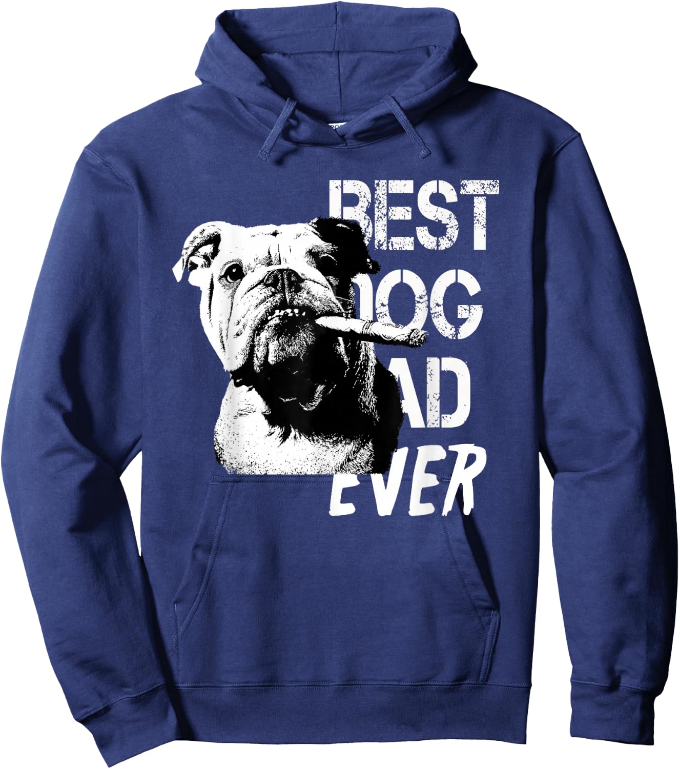 Chien de Style Vintage pour Homme Bulldog Anglais fête des pères Hoodie - Hoodie | Navy