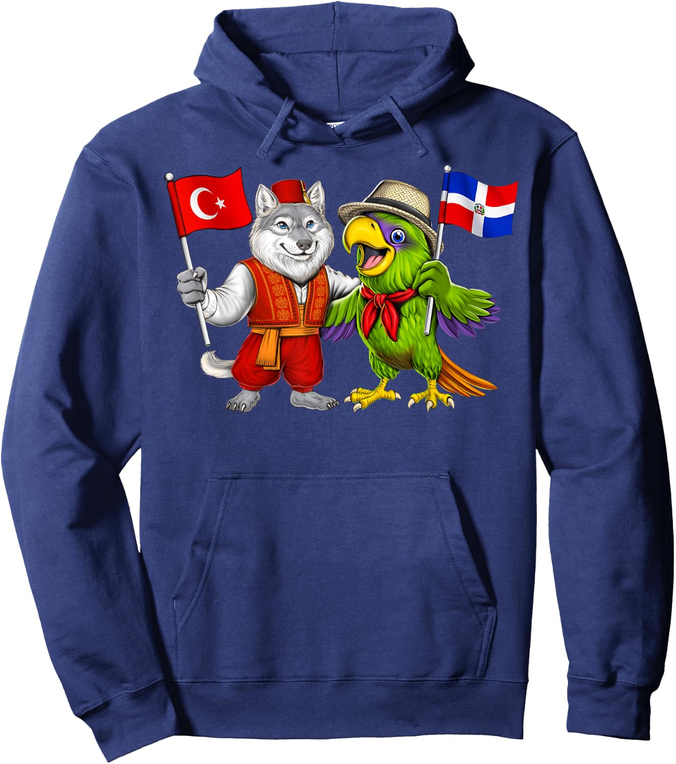 Turkey Dominican Republic Flag Turkish Dominican Roots Hoodie - Hoodie | Navy