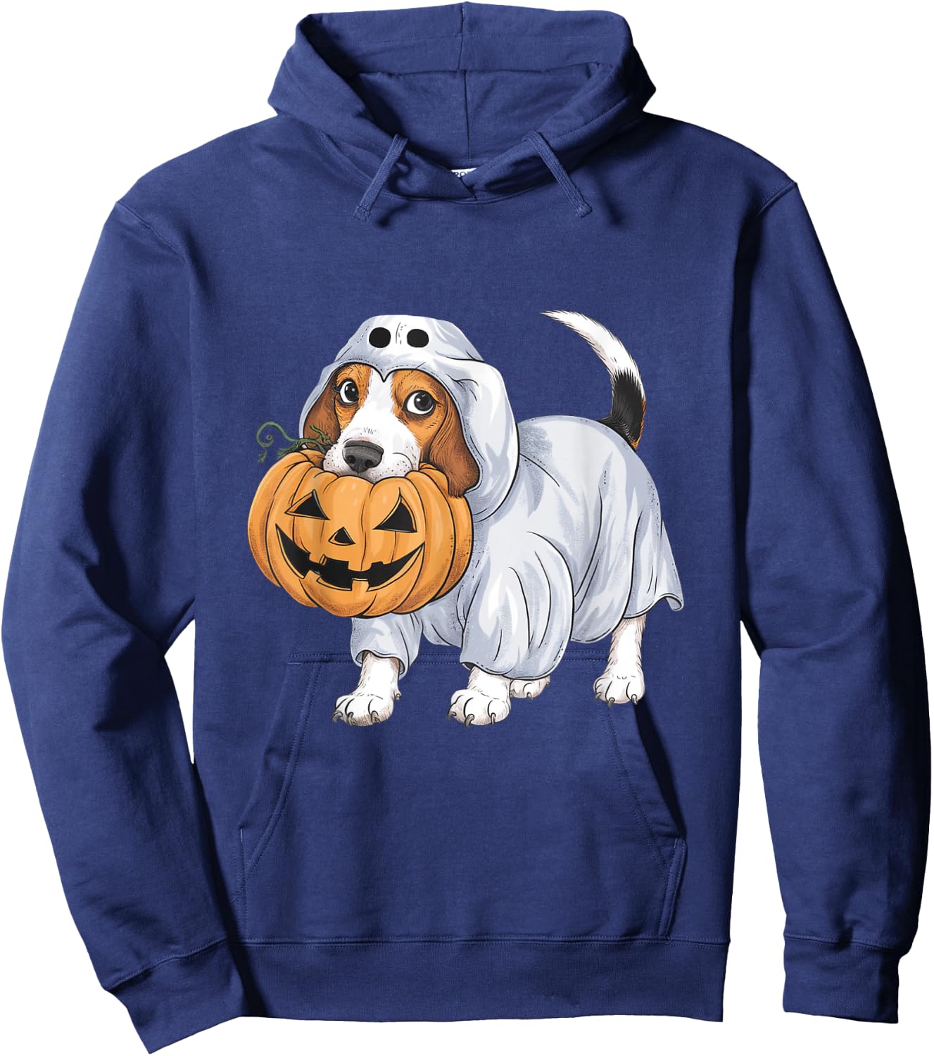 Beagle Ghost Dog Halloween Hoodie - Hoodie | Navy