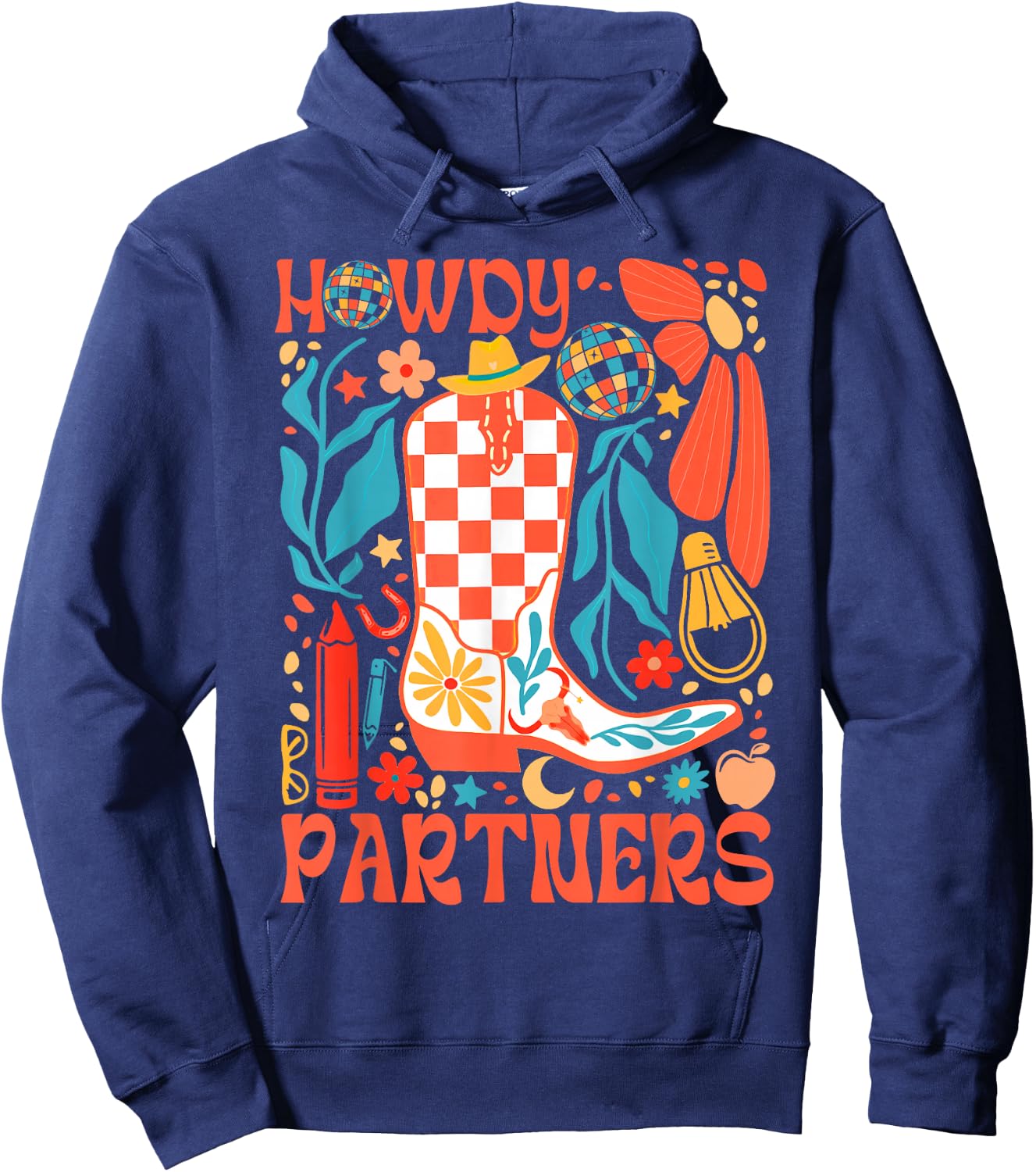 Howdy Western Country Life Rodeo Cowgirl Howdy Partners Hoodie - Hoodie | Navy