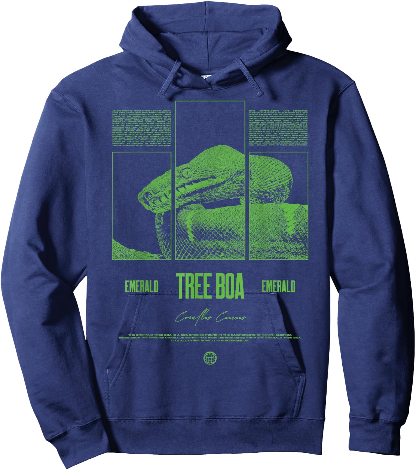 Emerald Tree Boa Snake Owner Streetwear Reptile Keeper Hoodie - Hoodie | Navy