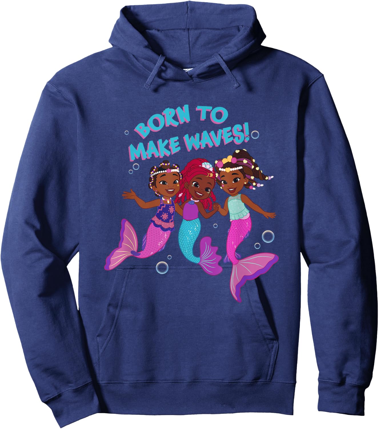 Disney Junior's Ariel Born To Make Waves! Group Shot Hoodie - Hoodie | Navy