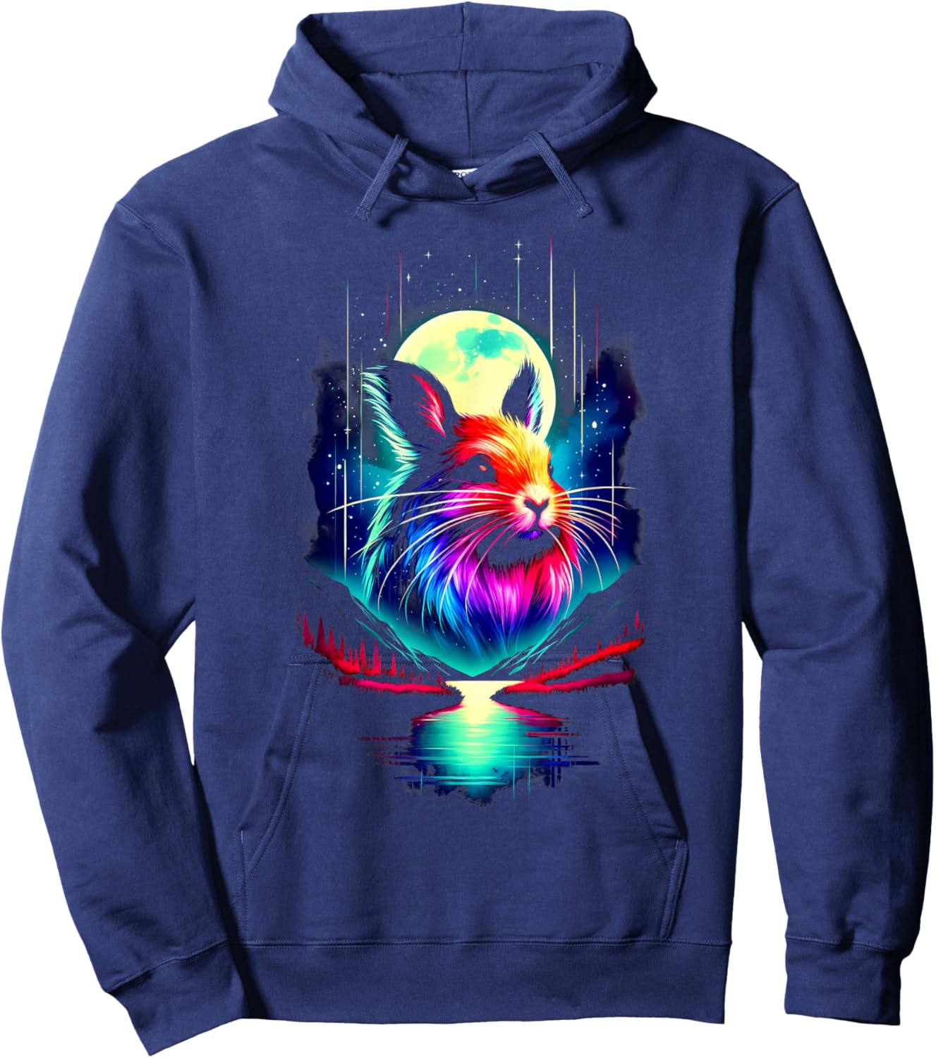Colorful Viscacha Spirit Animal Cool Illustration Art Hoodie - Hoodie | Navy