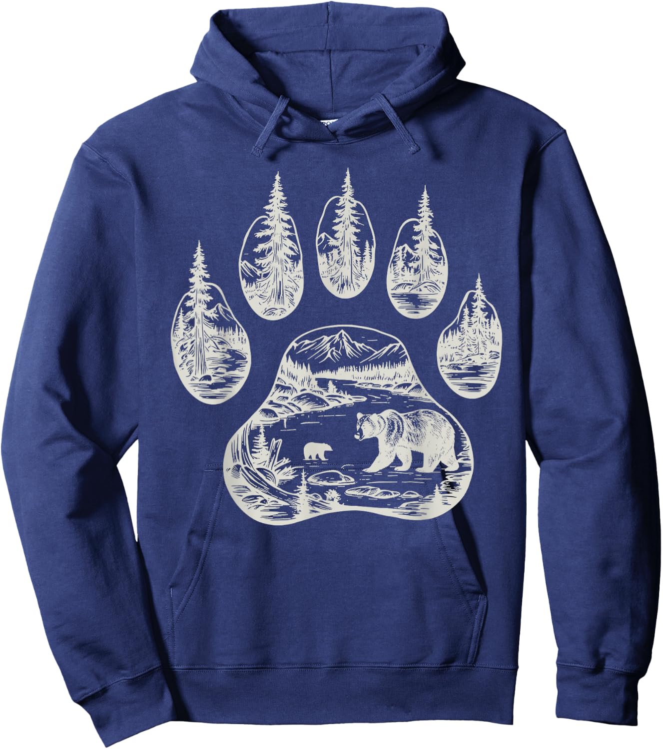 Native American Indigenous Heritage indian Pride, Bear Claw Hoodie - Hoodie | Navy