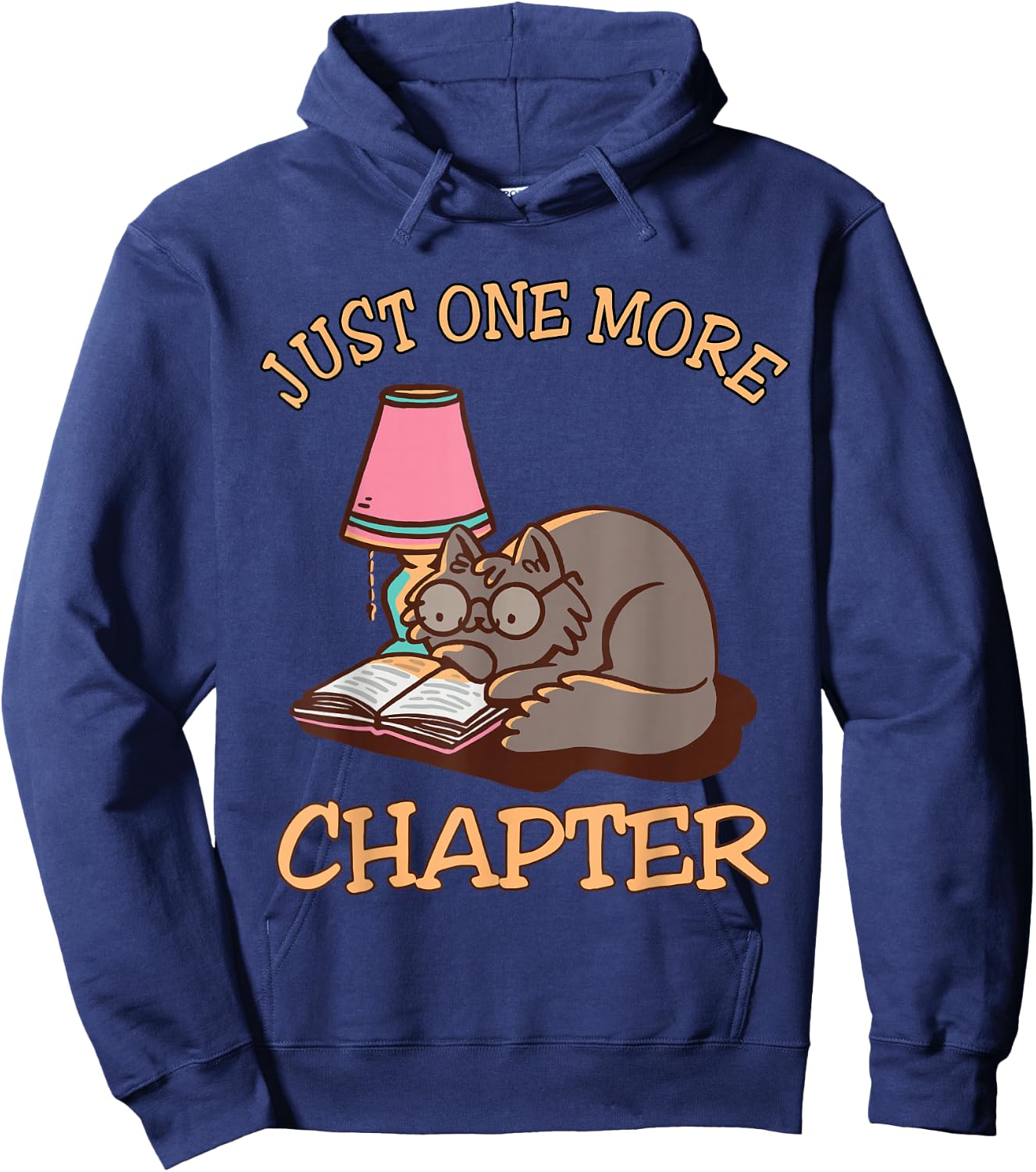 Just One More Chapter Cat Hoodie - Hoodie | Navy