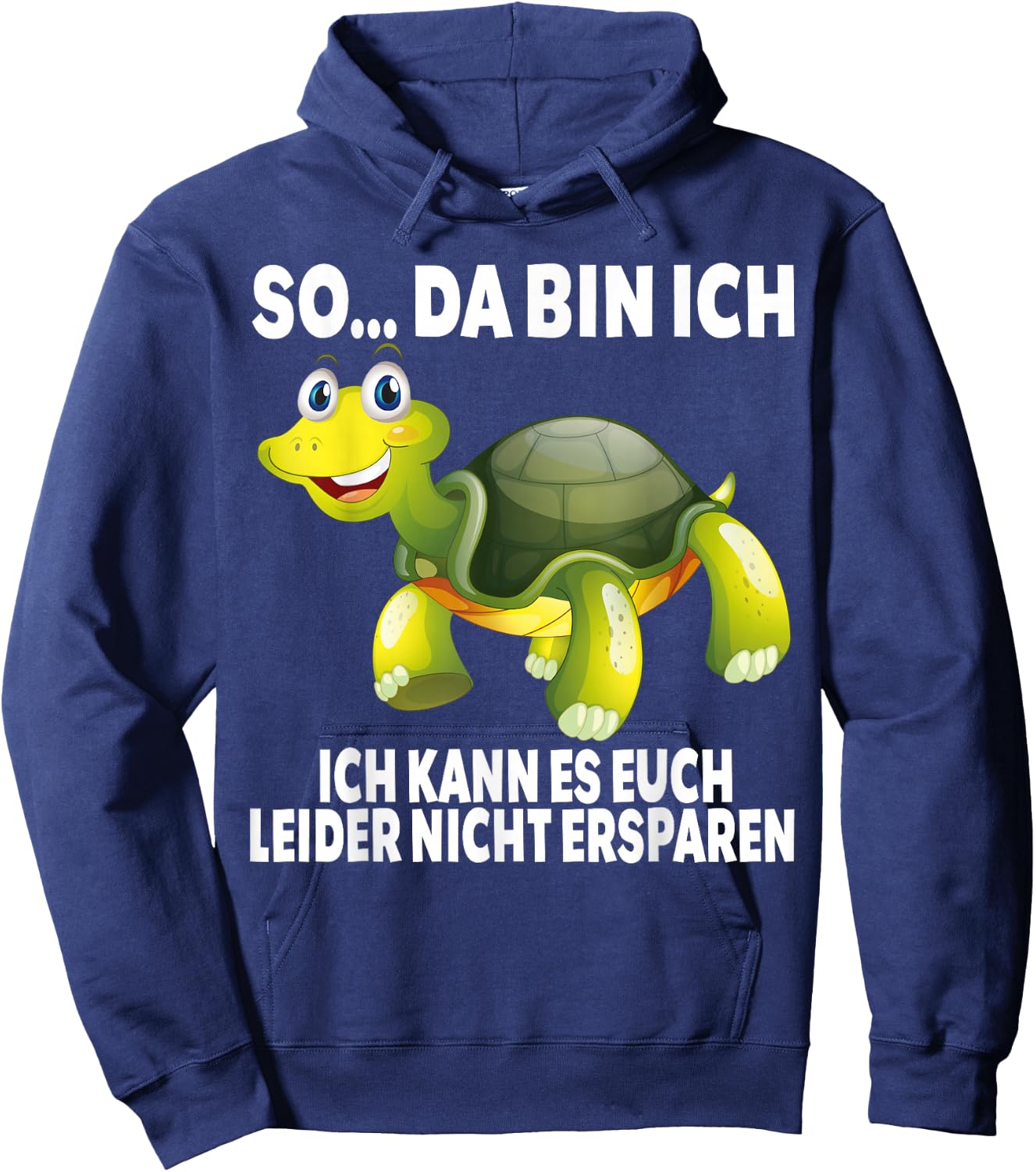 So Da Bin Ich... Turtle Funny Turtles Slogan , black Hoodie - Hoodie | Navy