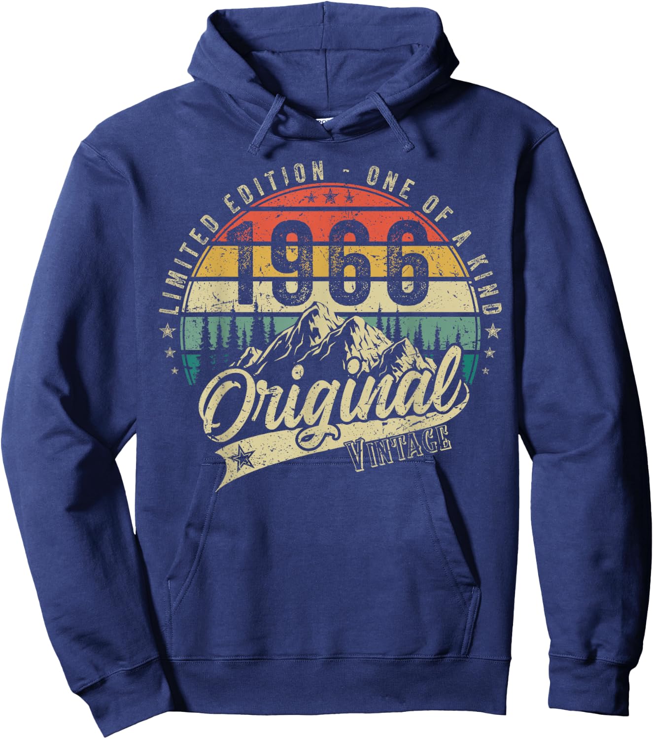 1966 Vintage Jahrgang Geburtstag Retro Herren Damen Geschenk Hoodie - Hoodie | Navy