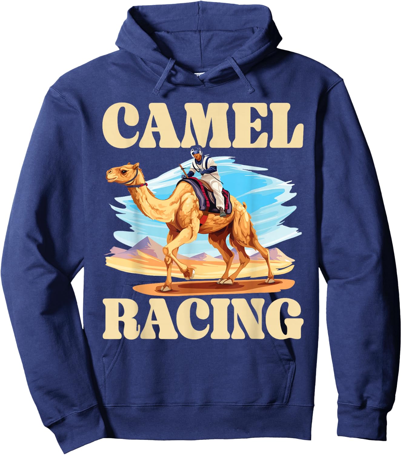 Camel Racing Animal Race Hump Camel Riding Desert Sport Hoodie - Hoodie | Navy