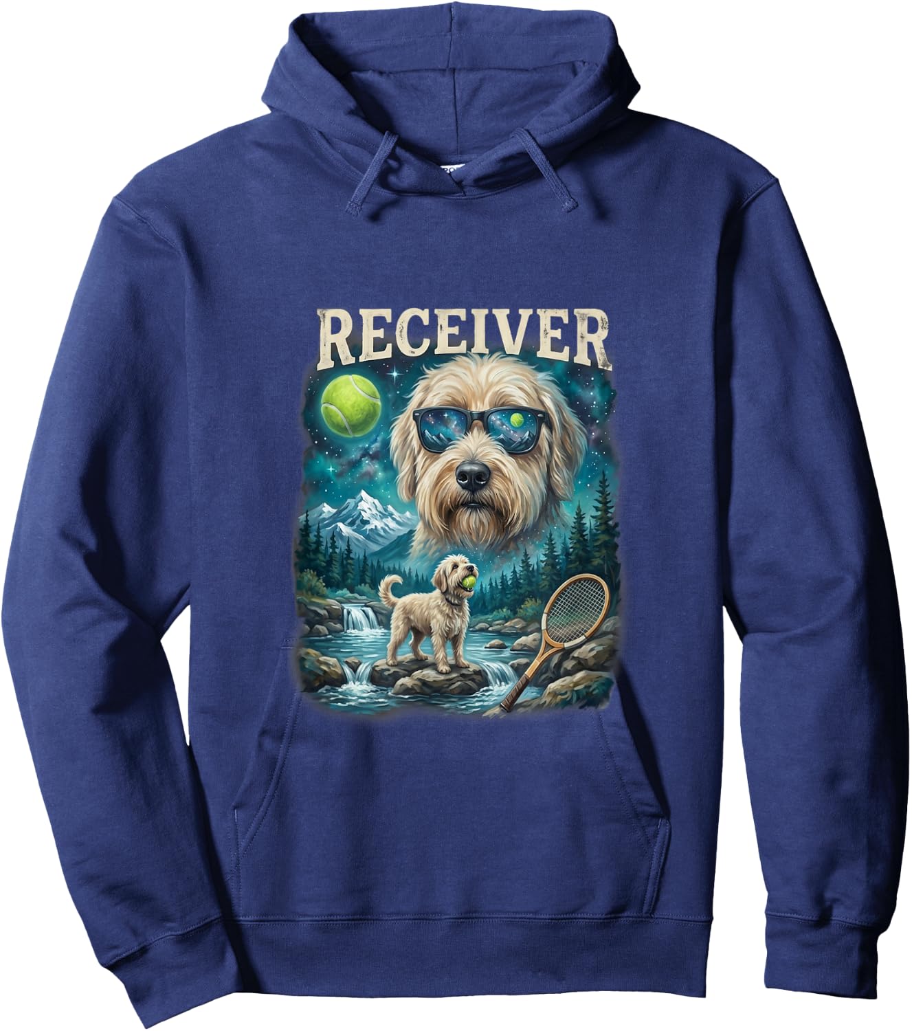 Receiver | Tennis Ball Wheaten Terrier Champion Hoodie - Hoodie | Navy