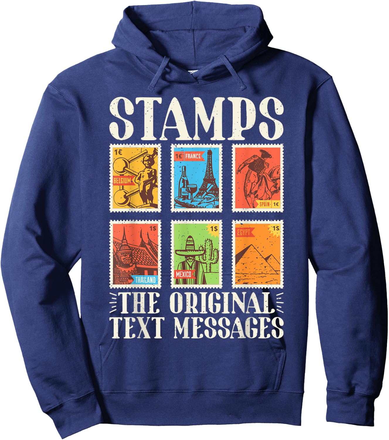 Stamps the original Text Messages Stamp Collector Hoodie - Hoodie | Navy