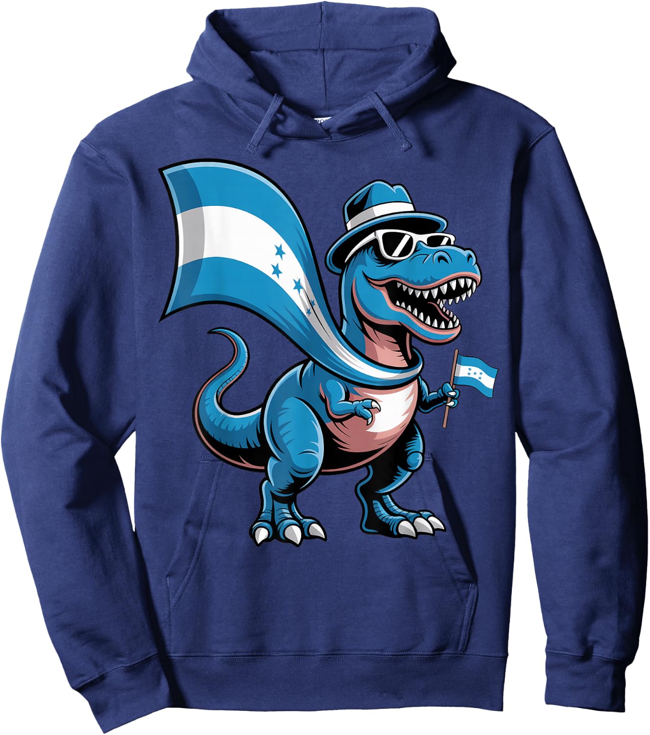 Trex Dinosaur Honduras Flag Pride Heritage Honduras Hoodie - Hoodie | Navy