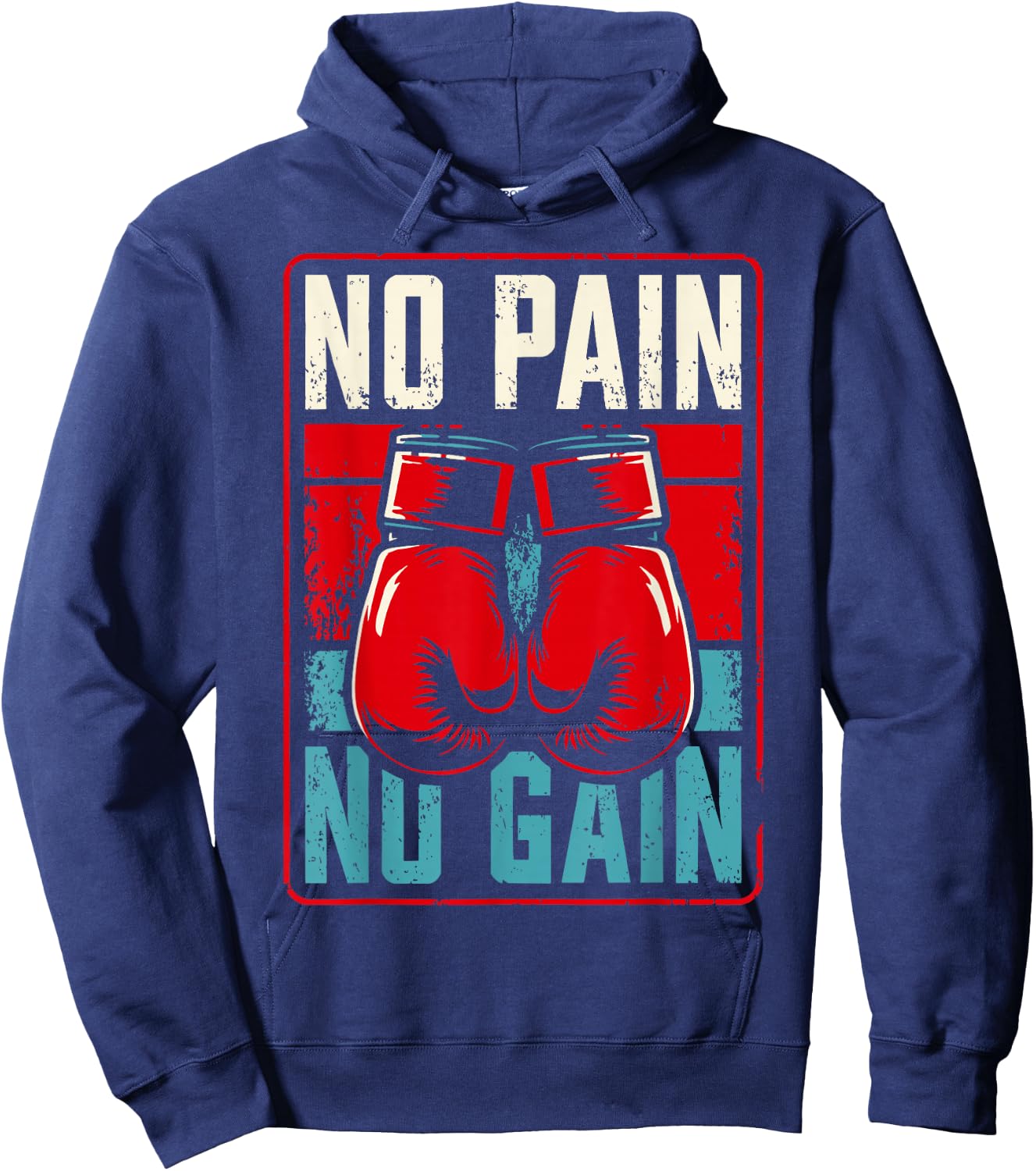 No Pain No Gain Idea Boxing , Black, S Hoodie - Hoodie | Navy
