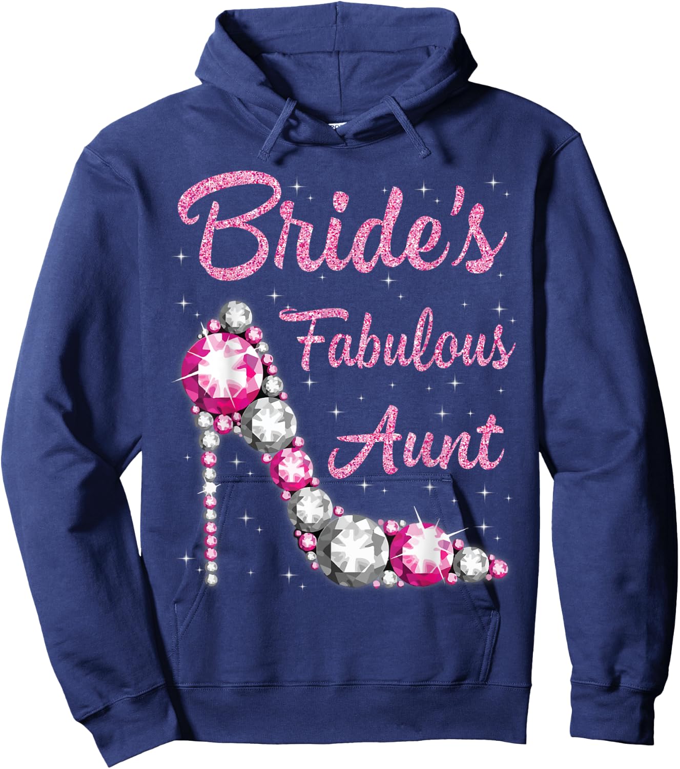 Bride's Fabulous Aunt Happy Wedding Marriage Husband Wife Hoodie - Hoodie | Navy